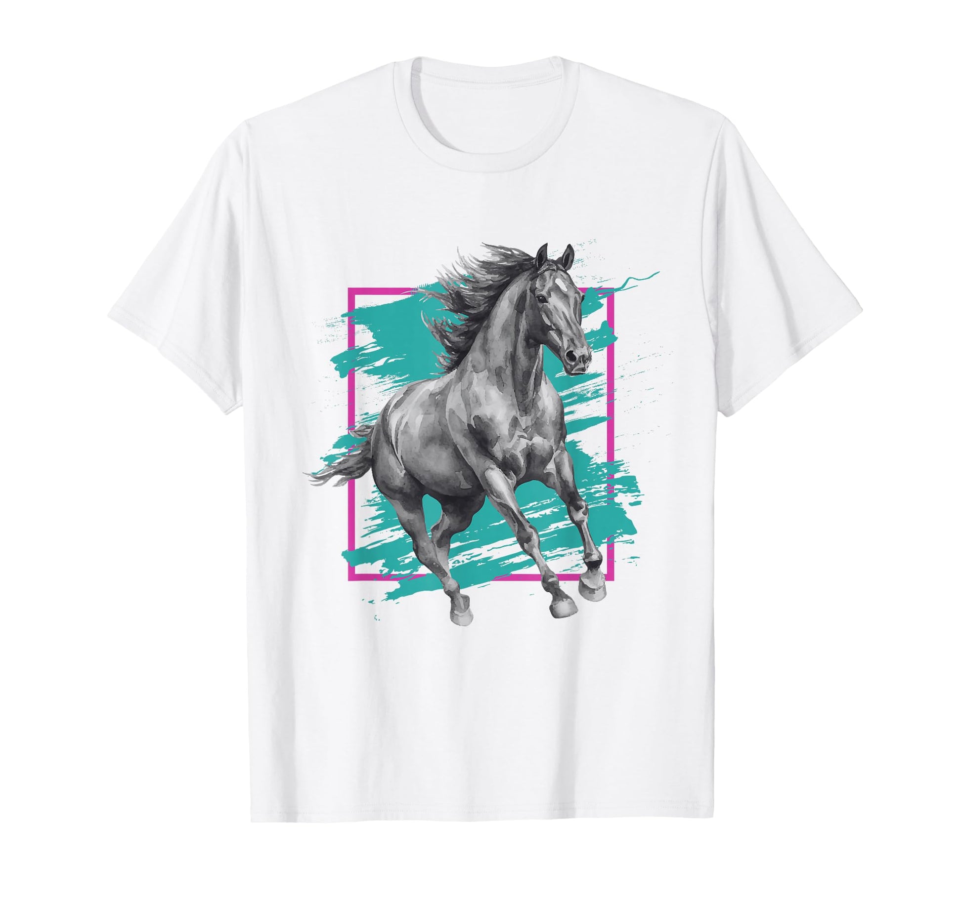 Horse Y2K 90S Aesthetic 2000S T-Shirt - Custom Art Print for Adults - T-Shirt, Sweatshirt, Hoodie