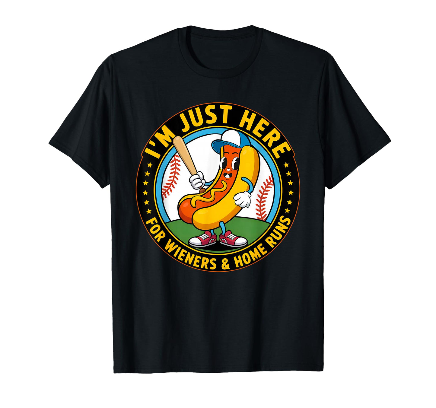 4Th July Hot Dog Im Just Here Wieners T-Shirt - Minimalist Print Unisex - T-Shirt, Sweatshirt, Hoodie