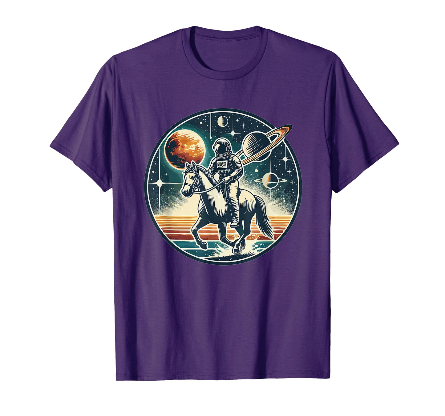 Space Cowboy Astronaut Riding Horse T-Shirt - Trendy Graphic for Adults - T-Shirt, Sweatshirt, Hoodie