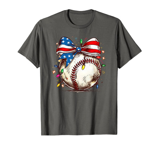 Baseball Coquette Bow Baseball T-Shirt - Streetwear Style Men Women - T-Shirt, Sweatshirt, Hoodie