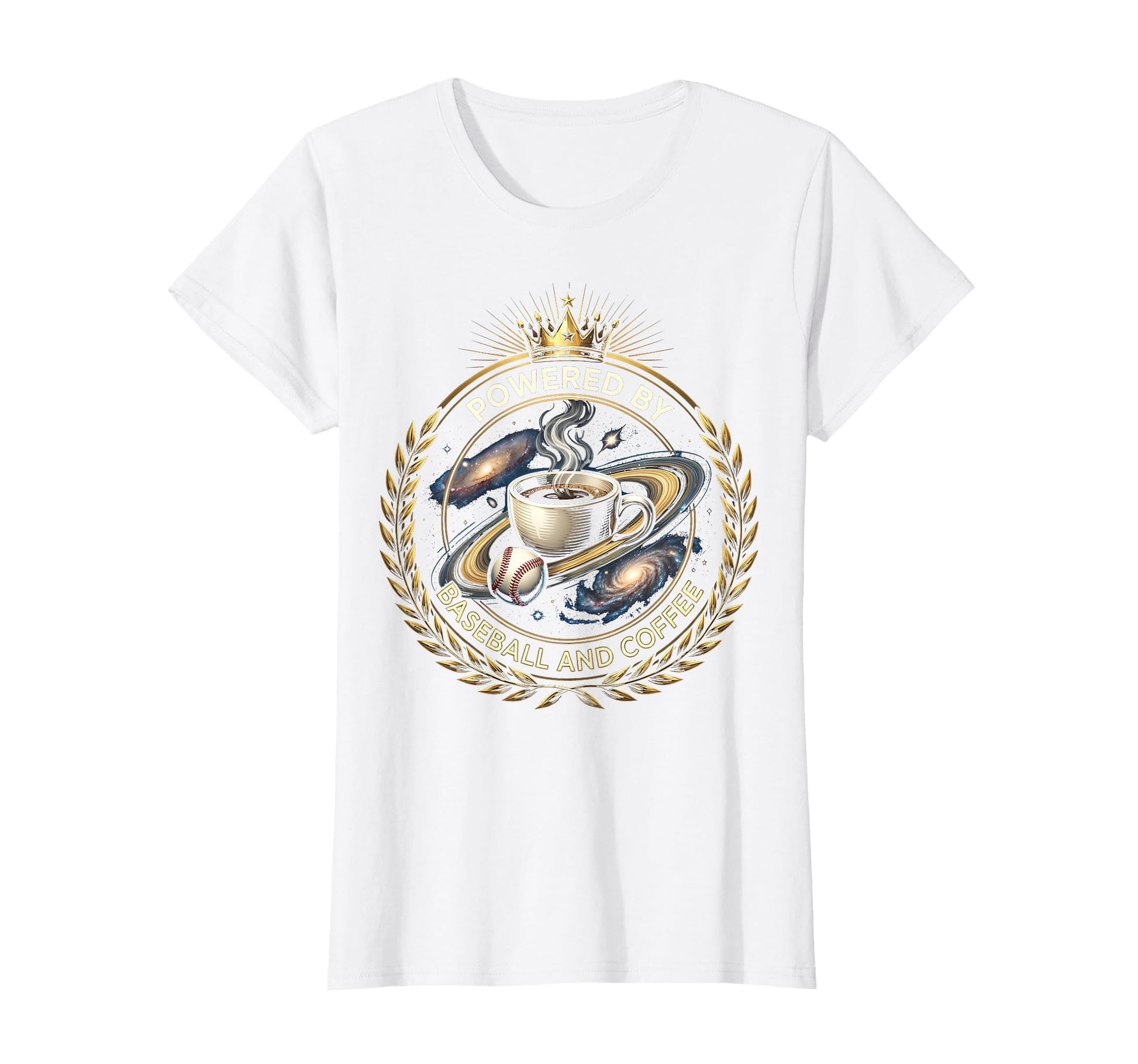 Powered Baseball And Coffee Baseball Mom T-Shirt - Trendy Graphic Men Women - T-Shirt, Sweatshirt, Hoodie