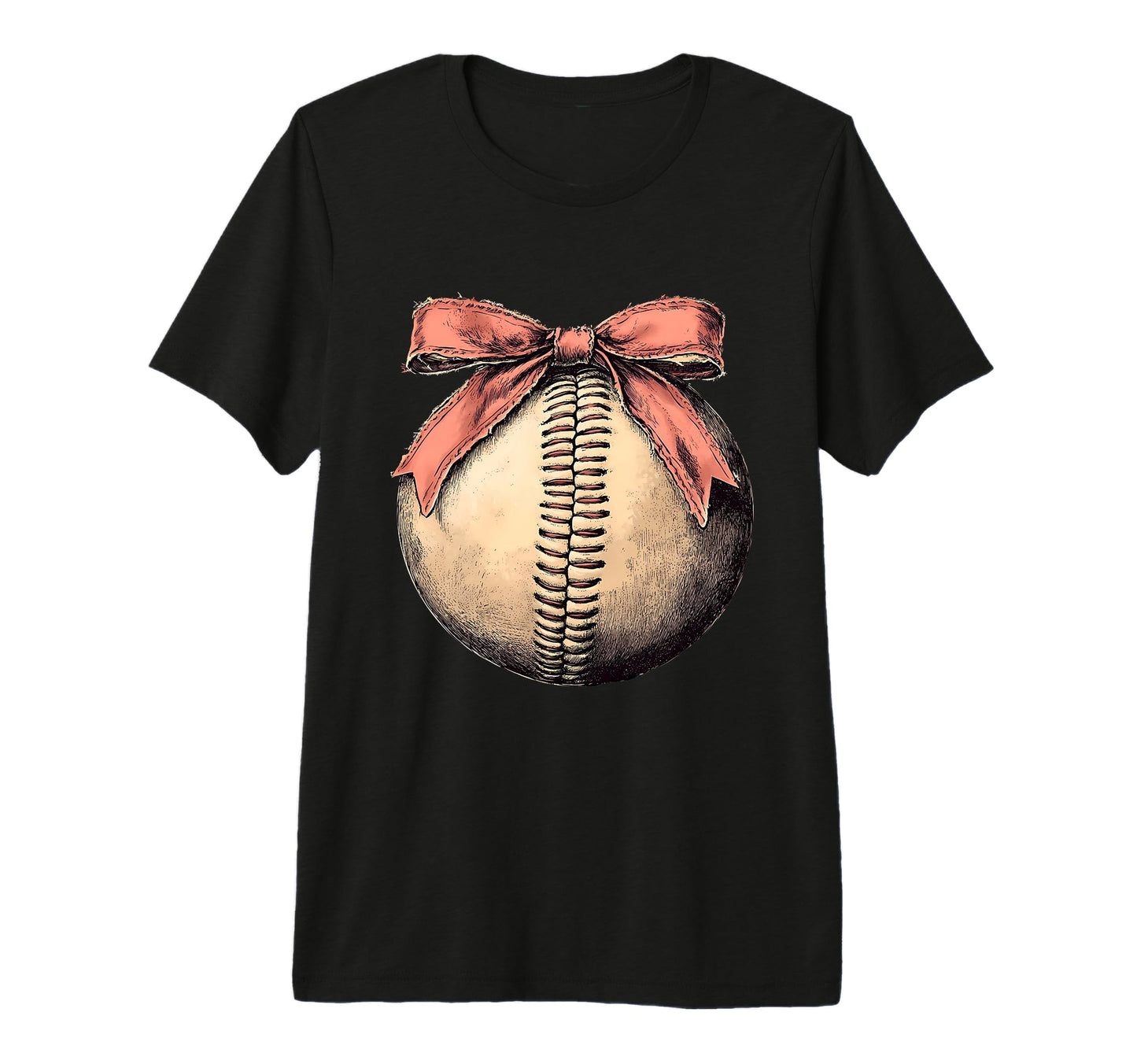 Baseball Coquette Bow Baseball Player T-Shirt - Trendy Graphic for Adults - T-Shirt, Sweatshirt, Hoodie