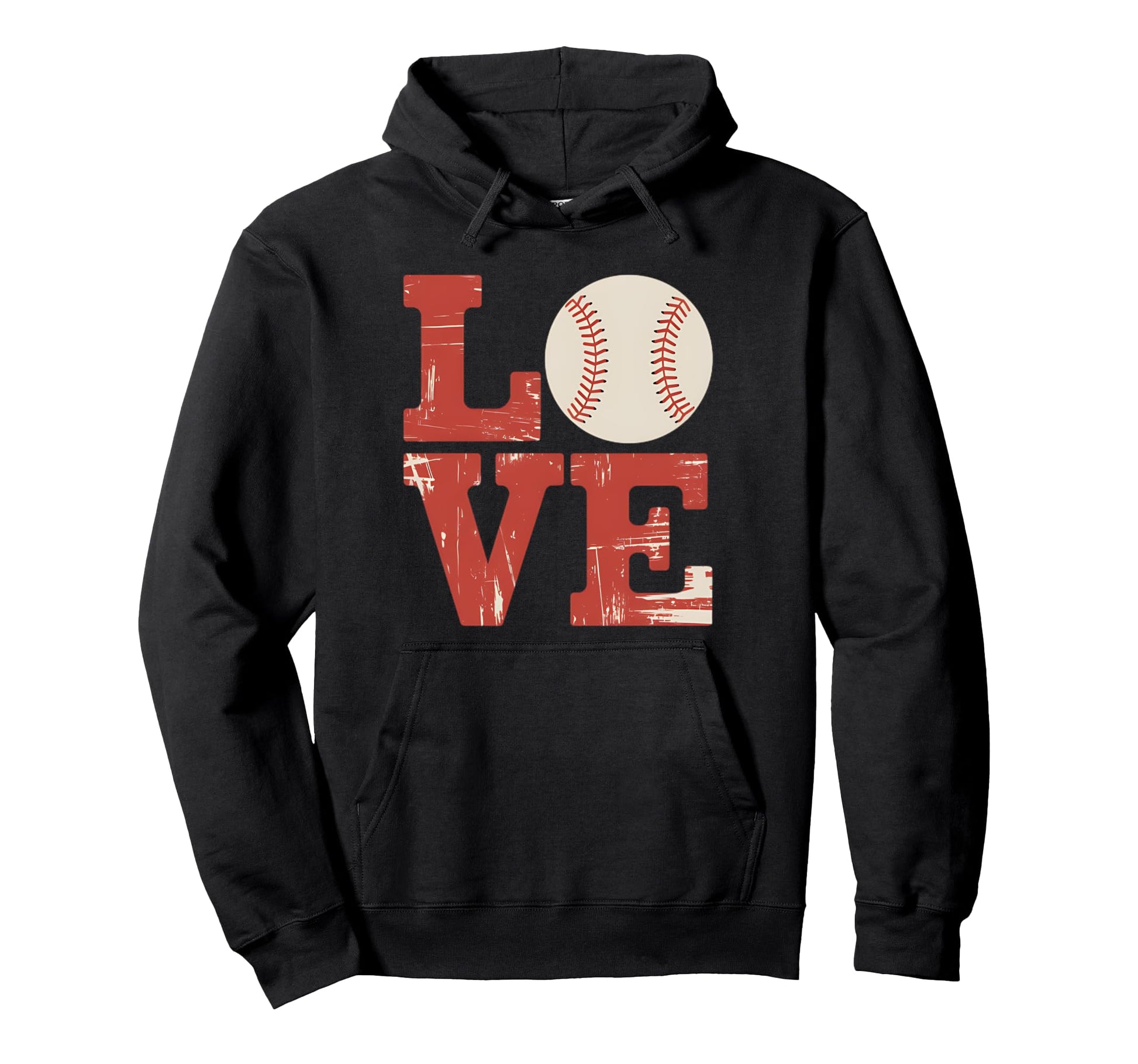 Love Heart Baseball Valentines Day Hoodie - Fun Novelty Design for Adults - T-Shirt, Sweatshirt, Hoodie