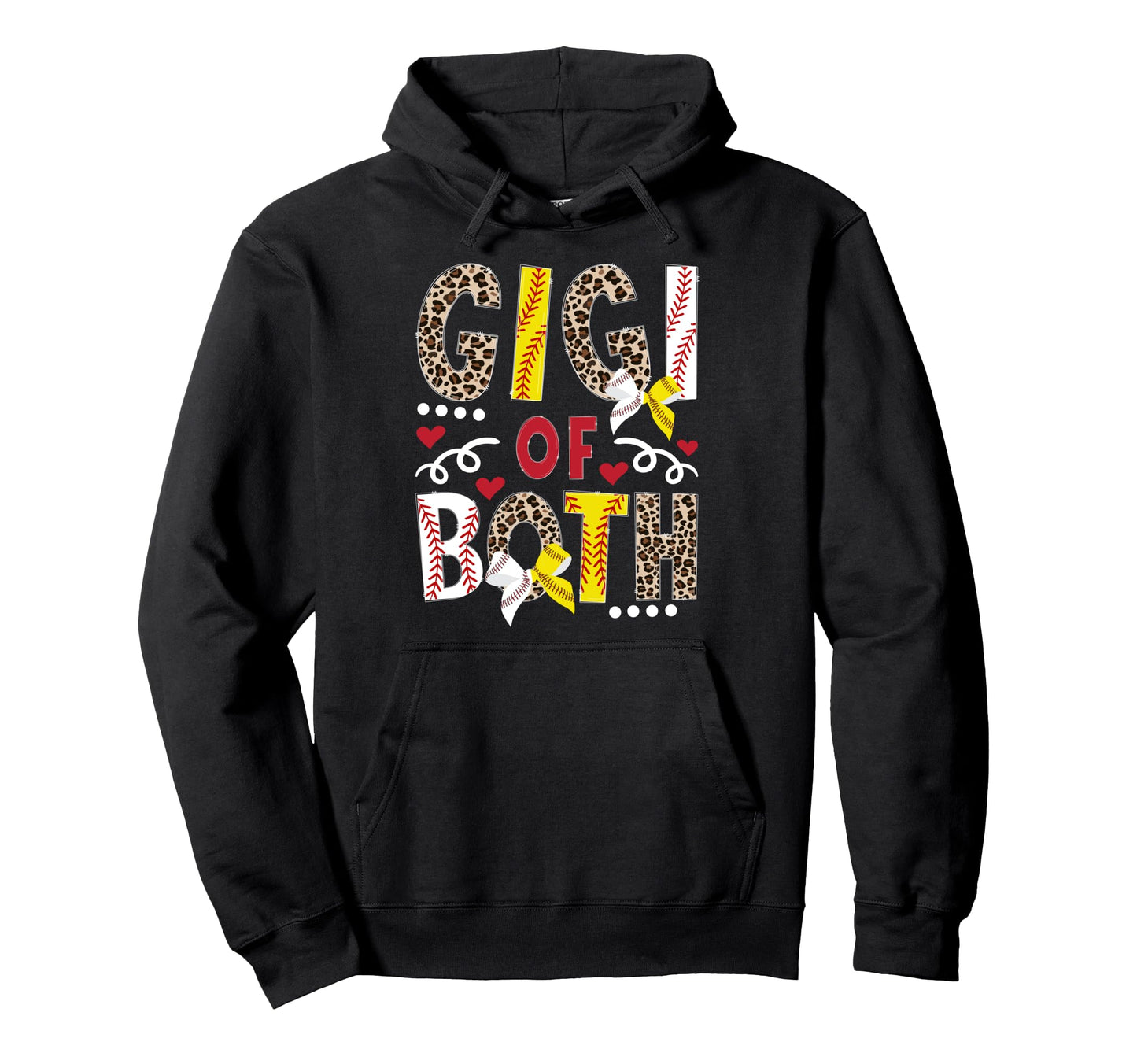 Gigi Both Leopard Softball Baseball Hoodie - Streetwear Style Men Women - T-Shirt, Sweatshirt, Hoodie