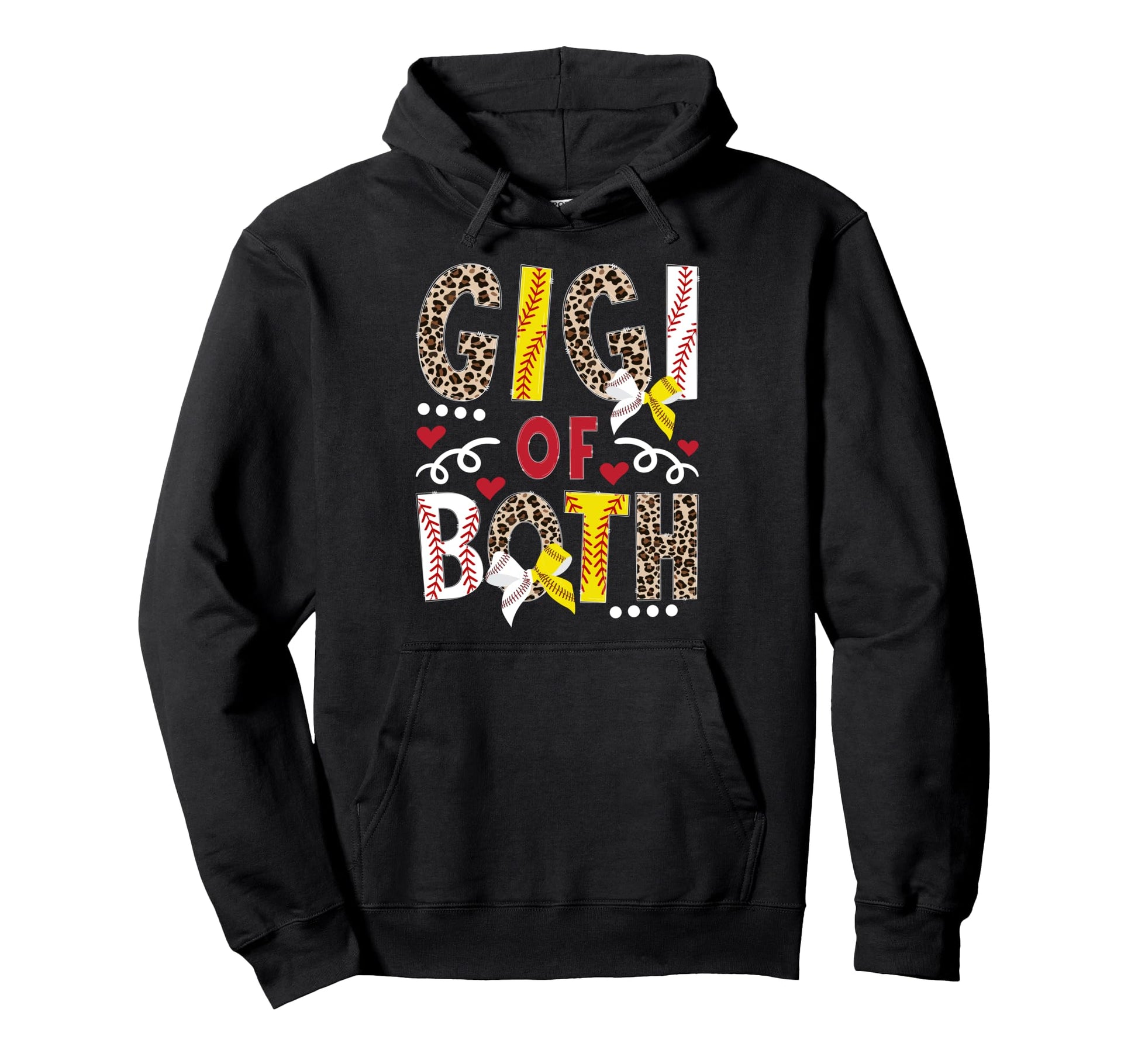 Gigi Both Leopard Softball Baseball Hoodie - Streetwear Style Men Women - T-Shirt, Sweatshirt, Hoodie