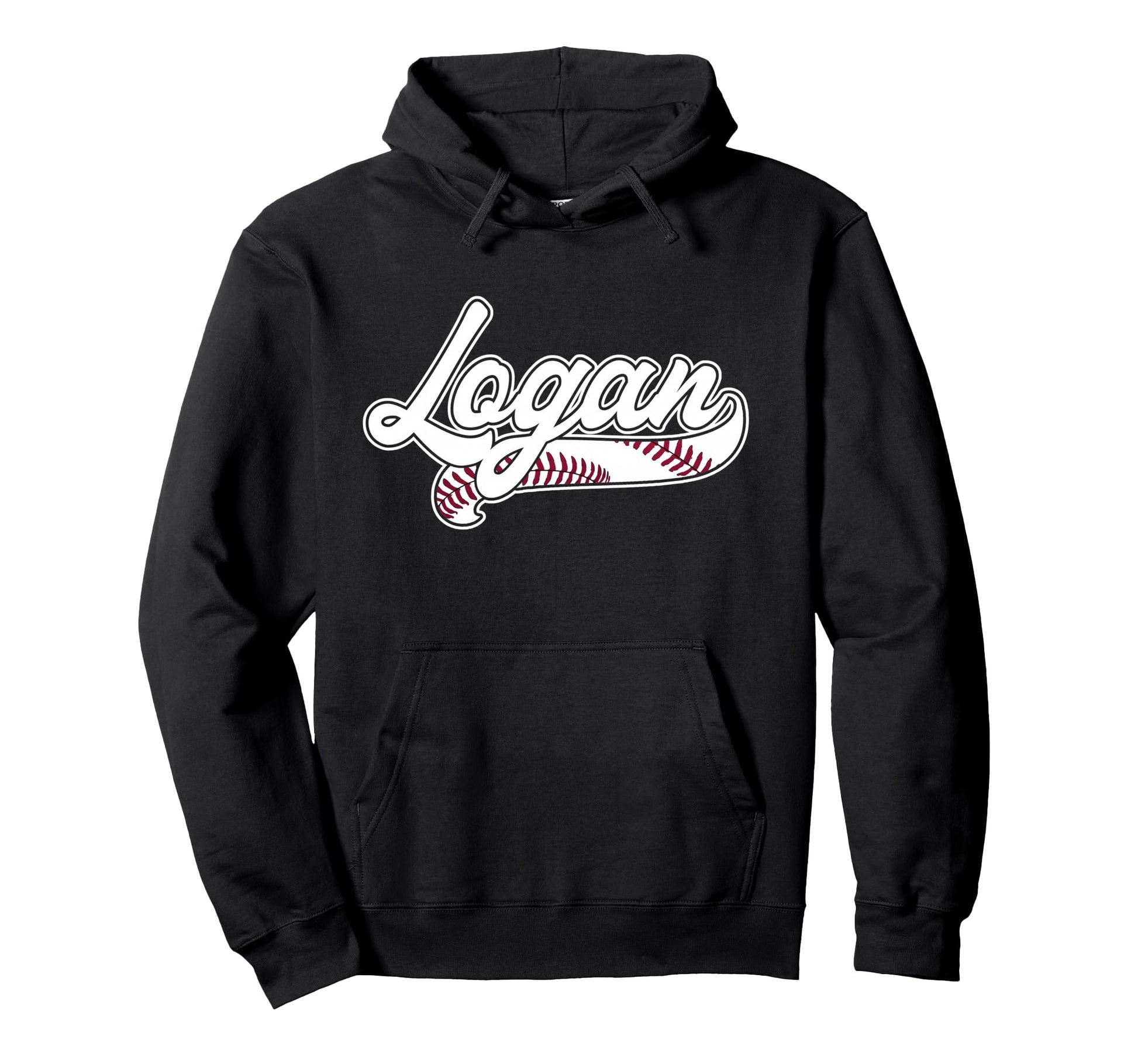 Logan Personalized Baseball Fan Hoodie - Trendy Graphic for Adults - T-Shirt, Sweatshirt, Hoodie