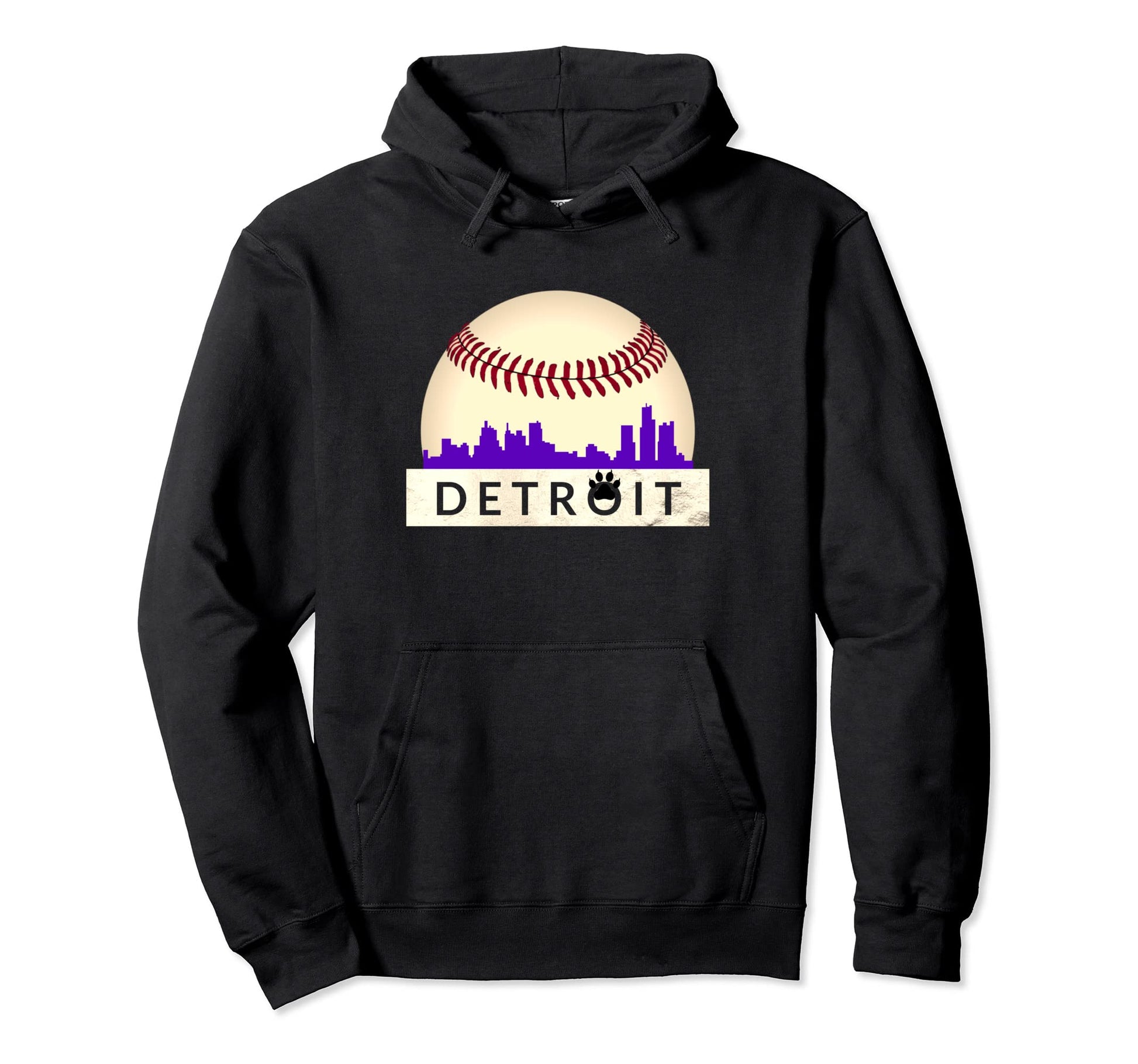 Distressed Tiger Mascot And Detroit Hoodie - Aesthetic Graphic Unisex - T-Shirt, Sweatshirt, Hoodie