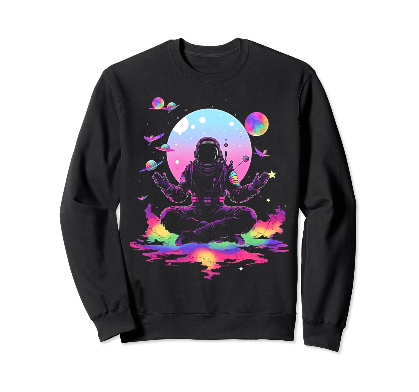 Synthwave Astronaut Cyberpunk Sweatshirt - Aesthetic Graphic for Adults - T-Shirt, Sweatshirt, Hoodie