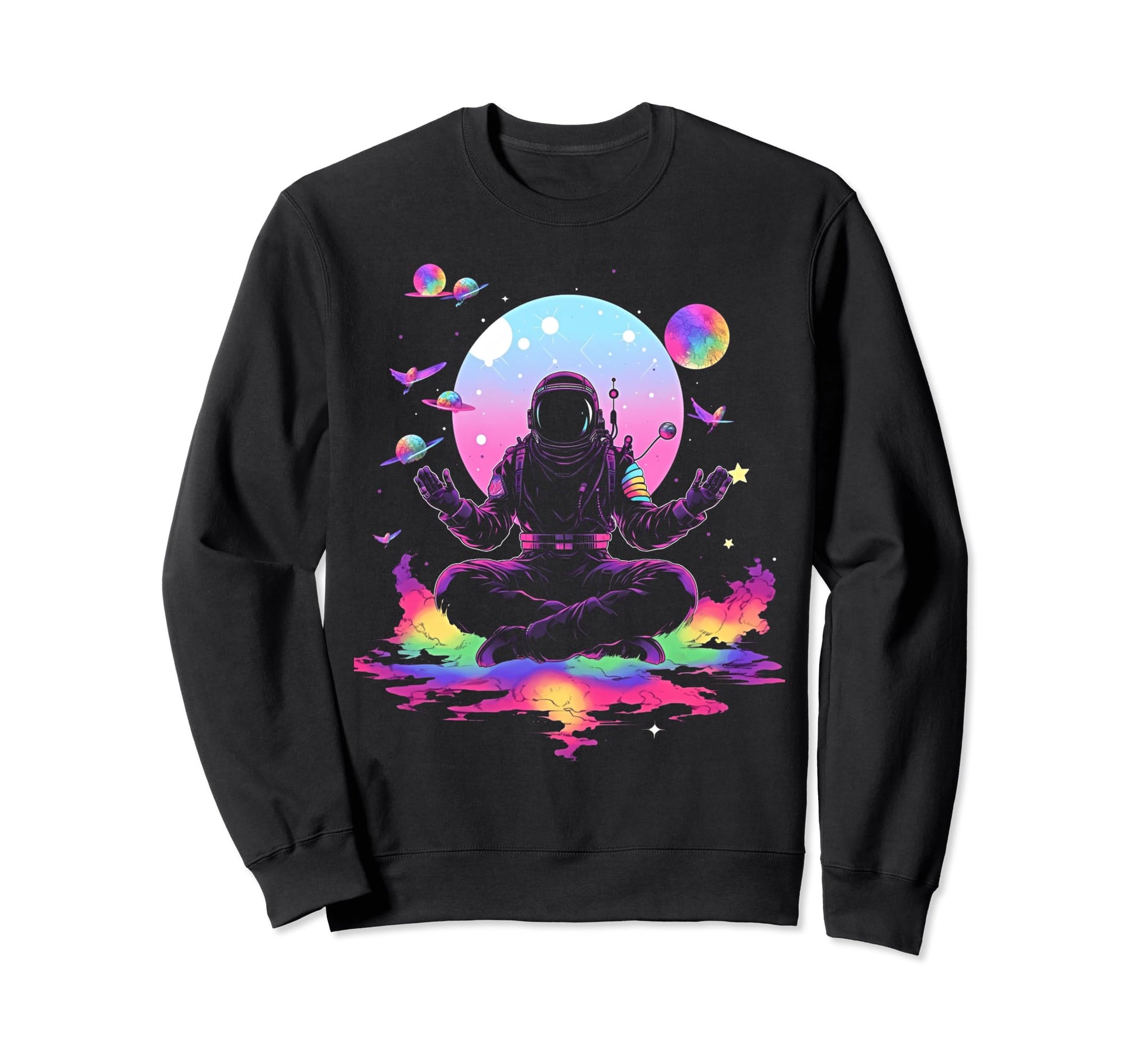 Synthwave Astronaut Cyberpunk Sweatshirt - Aesthetic Graphic for Adults - T-Shirt, Sweatshirt, Hoodie