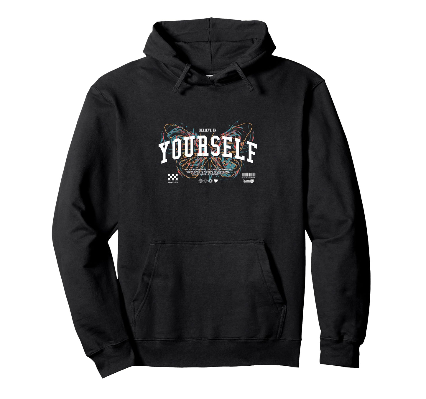 Butterfly Yourself Y2K Grunge Aesthetic Hoodie - Trendy Graphic for Adults - T-Shirt, Sweatshirt, Hoodie