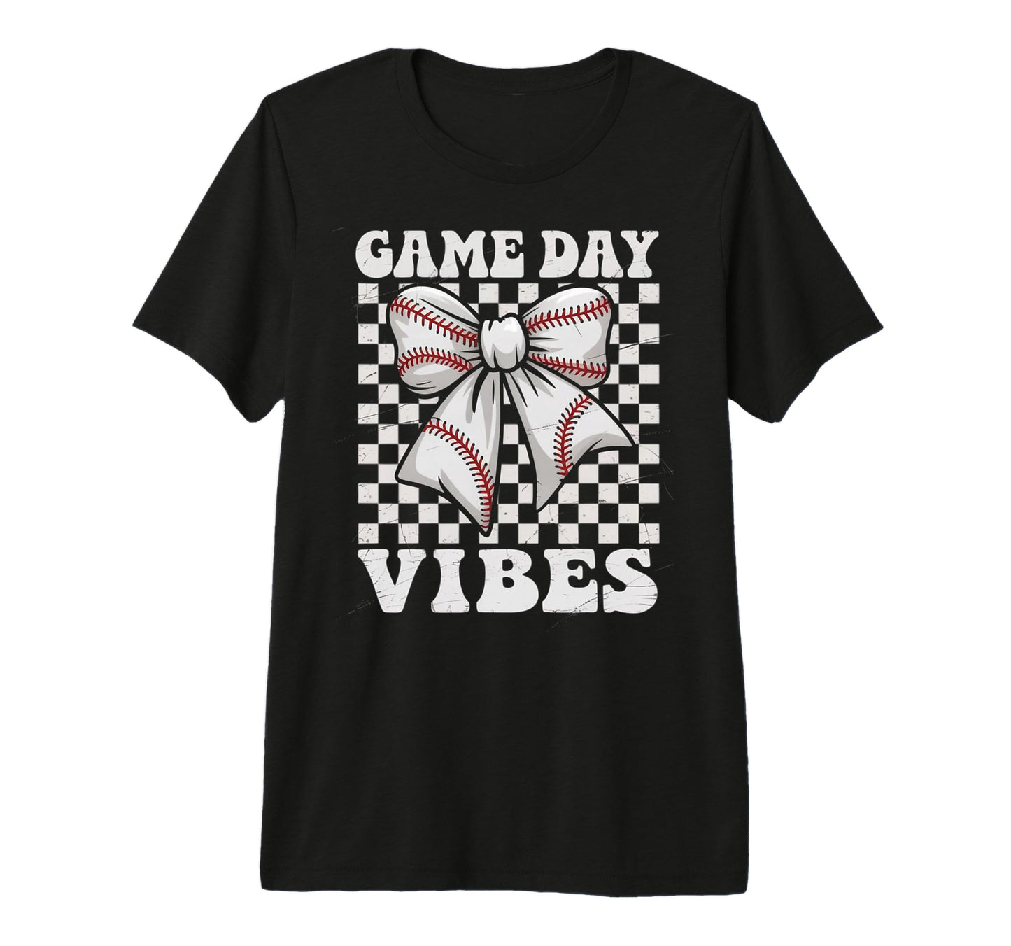 Game Day Vibes Coquette Bow Baseball T-Shirt - Streetwear Style for Adults - T-Shirt, Sweatshirt, Hoodie