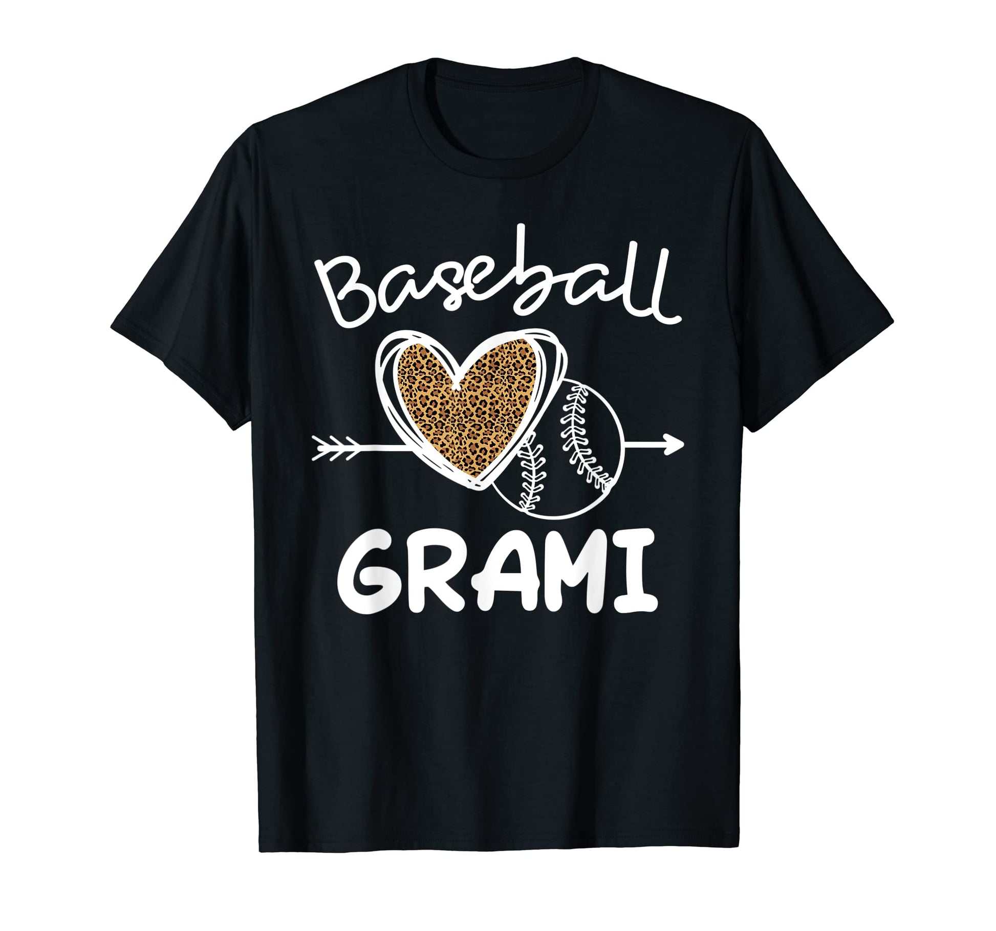 Baseball Grami Leopard Heart Family T-Shirt - Aesthetic Graphic for Adults - T-Shirt, Sweatshirt, Hoodie