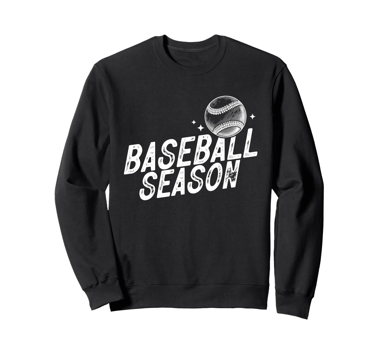 Baseball Season Distressed Sports Fan Sweatshirt - Aesthetic Graphic Unisex - T-Shirt, Sweatshirt, Hoodie