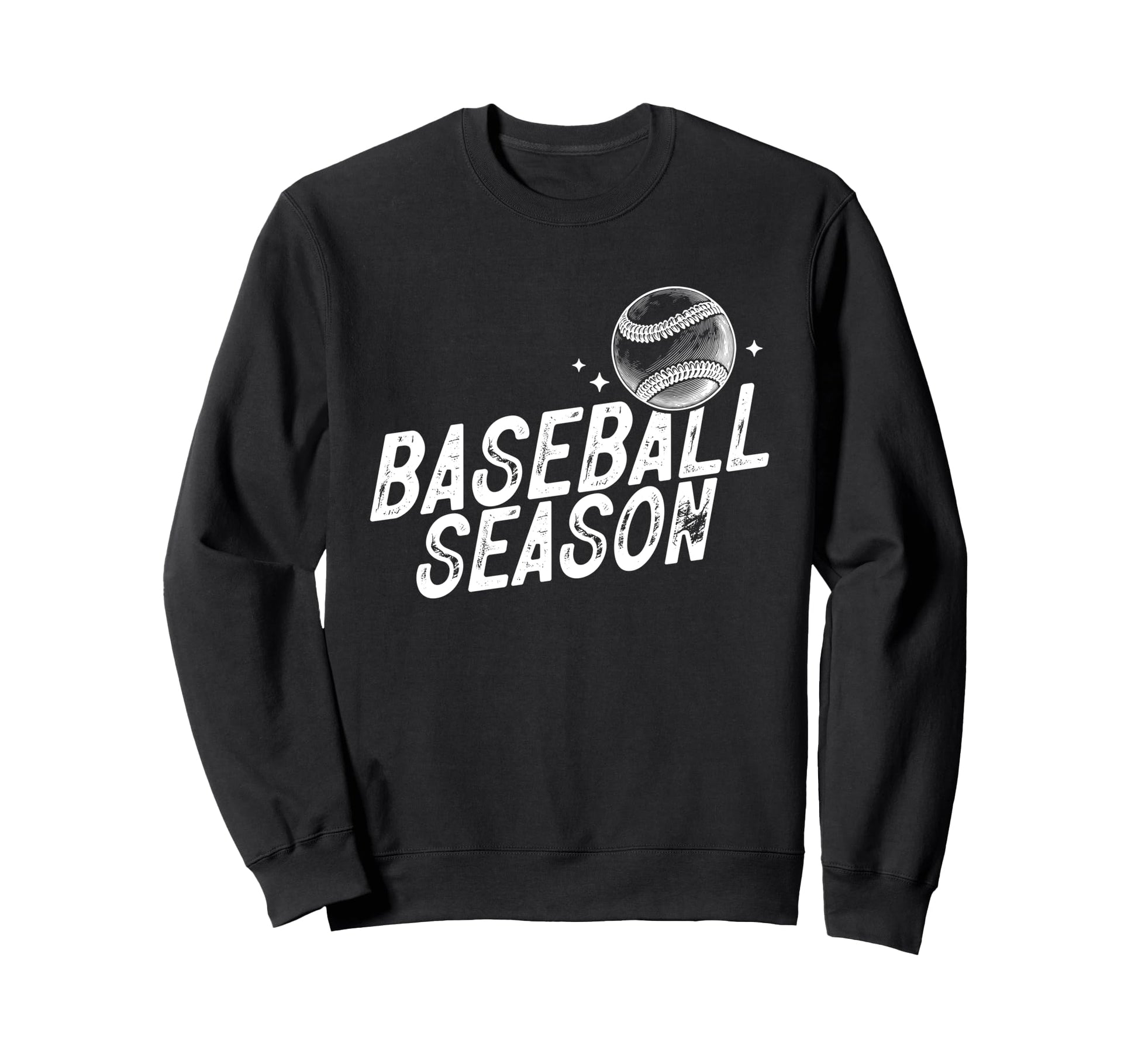 Baseball Season Distressed Sports Fan Sweatshirt - Aesthetic Graphic Unisex - T-Shirt, Sweatshirt, Hoodie