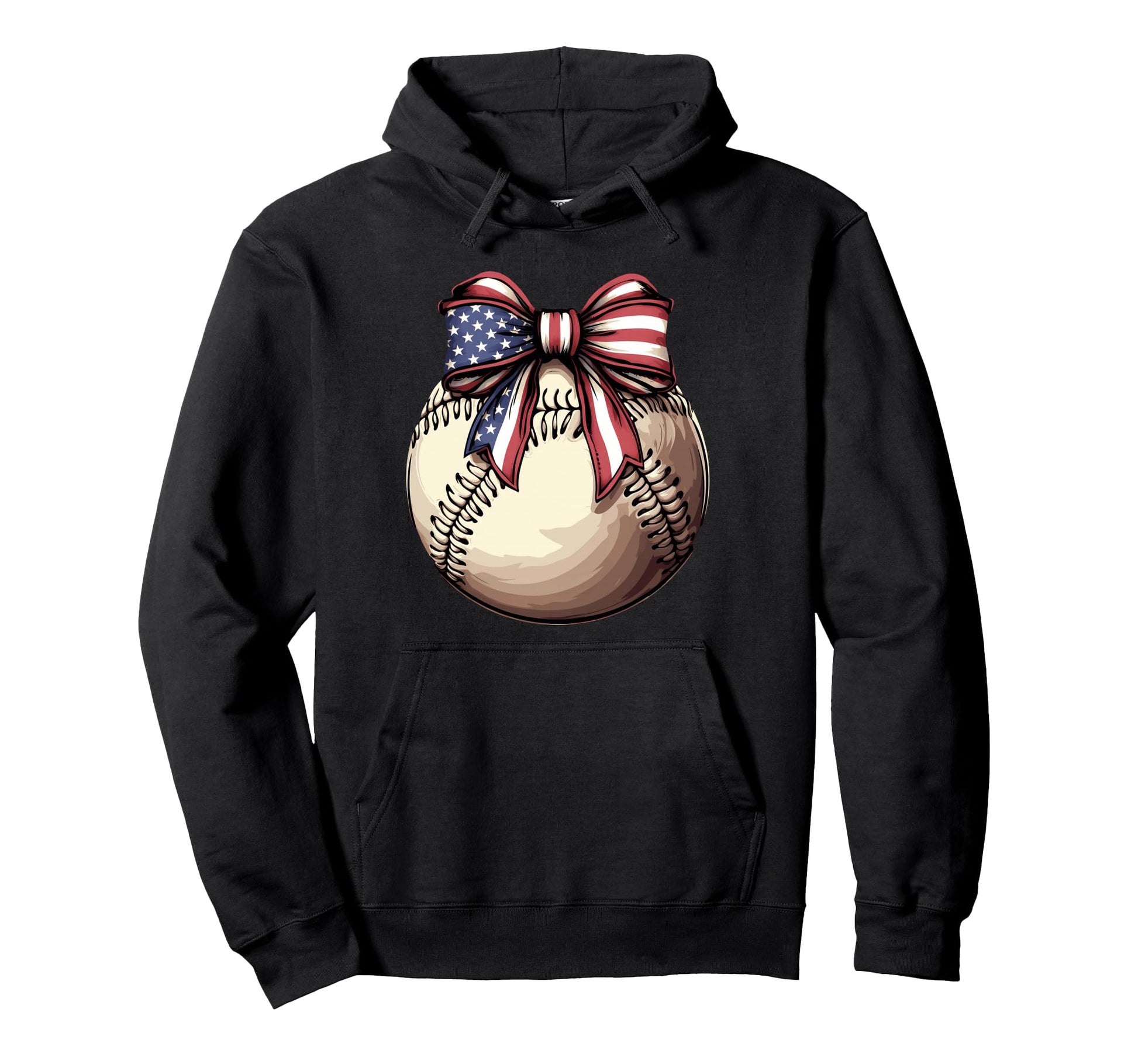 American Baseball Coquette Bow Hoodie - Unique Graphic for Adults - T-Shirt, Sweatshirt, Hoodie