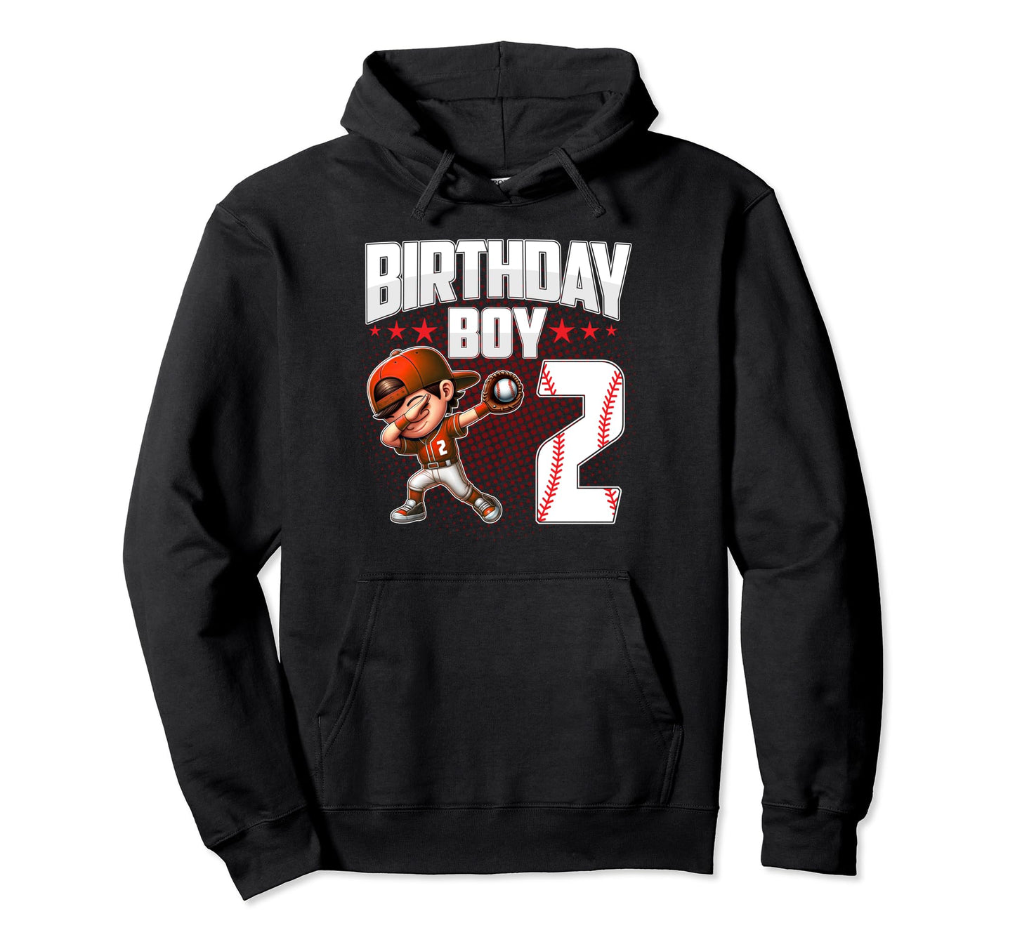 2Nd Birthday Baseball Dabbing 2 Hoodie - Casual Everyday Wear Men Women - T-Shirt, Sweatshirt, Hoodie
