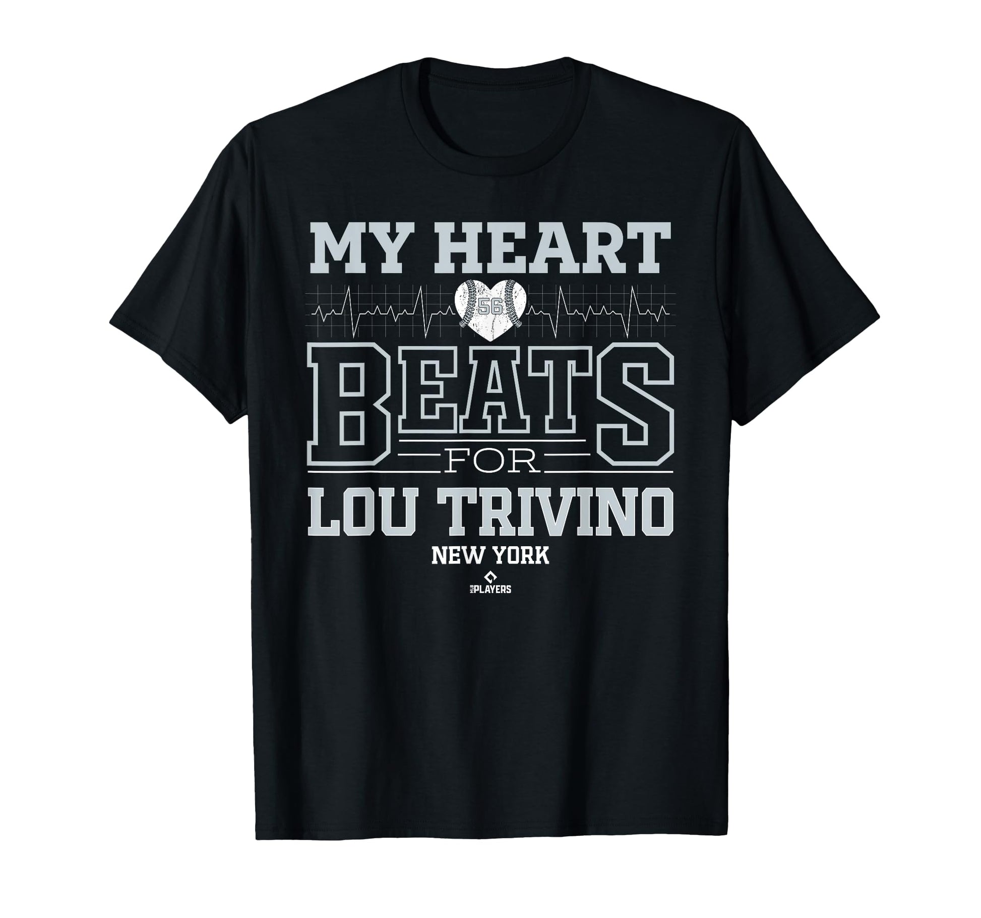 My Heart Beats Lou Trivino New York T-Shirt - Trendy Graphic Unisex - T-Shirt, Sweatshirt, Hoodie