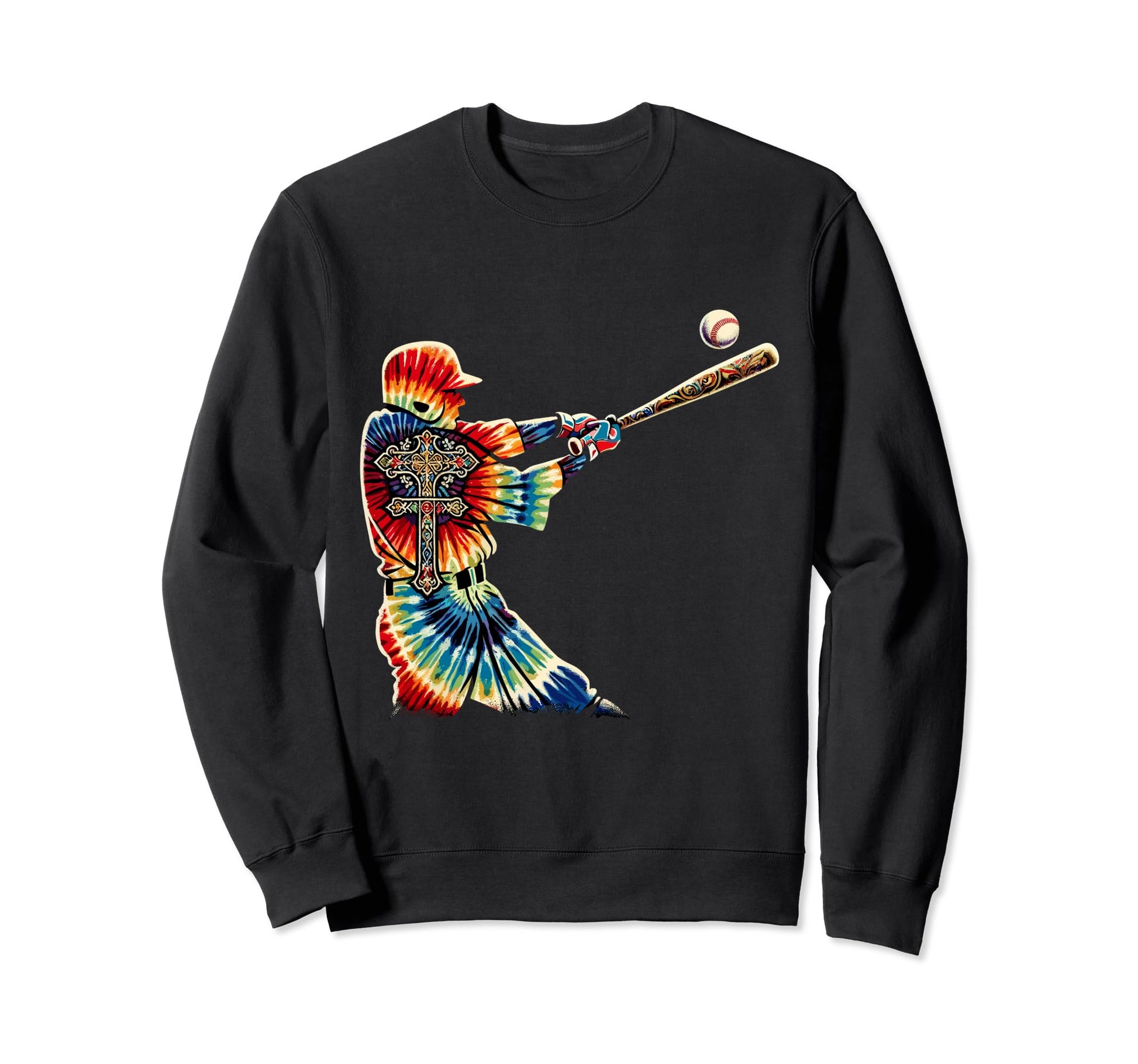 Holy Home Run Jesus Baseball Sweatshirt - Casual Everyday Wear Men Women - T-Shirt, Sweatshirt, Hoodie