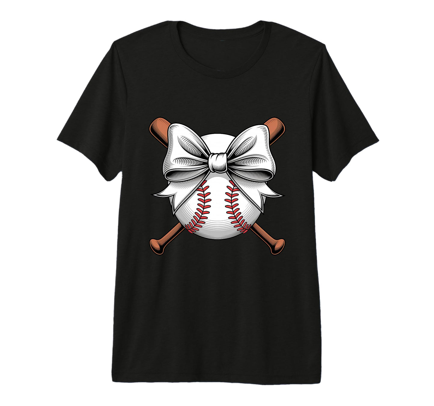 Baseball Coquette Bow Baseball Player T-Shirt - Custom Art Print Unisex - T-Shirt, Sweatshirt, Hoodie