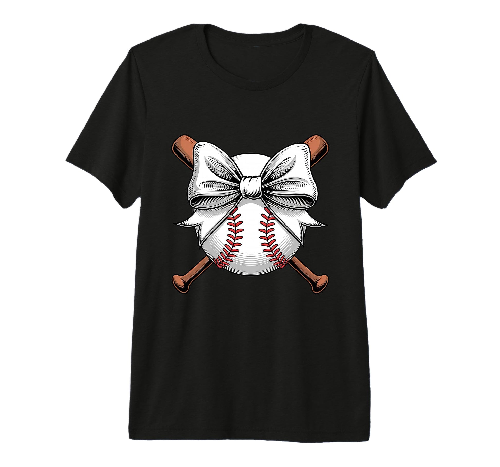 Baseball Coquette Bow Baseball Player T-Shirt - Custom Art Print Unisex - T-Shirt, Sweatshirt, Hoodie