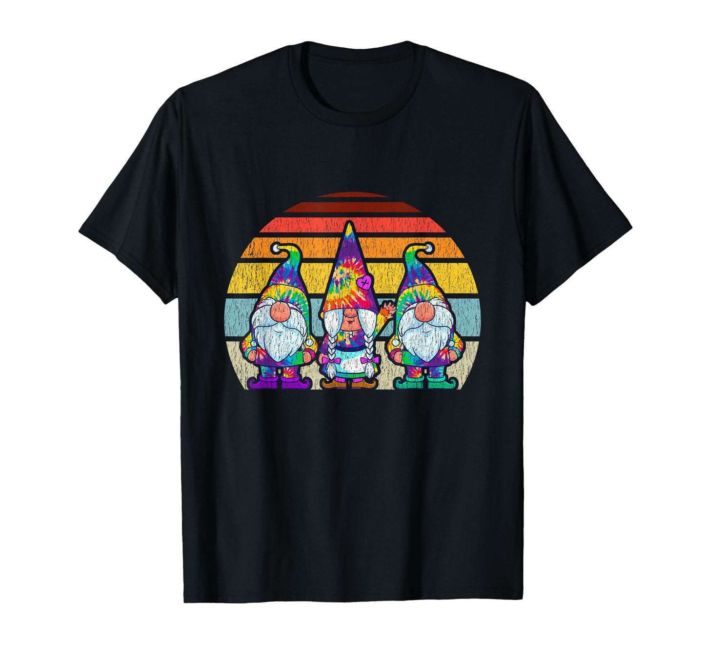 Tie Dye Gnomes Hippie Trippy Psychedelic T-Shirt - Minimalist Print Unisex - T-Shirt, Sweatshirt, Hoodie