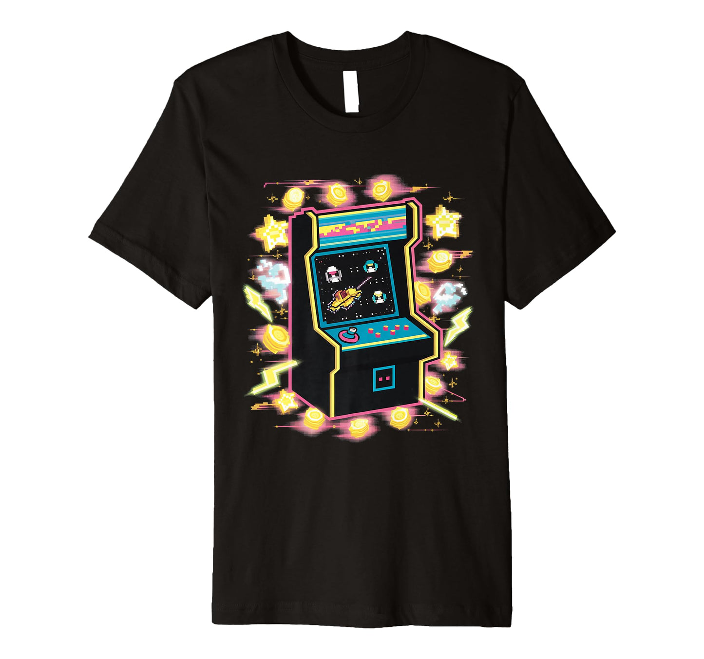 Pixel Art Arcade Machine Gaming T-Shirt - Fun Novelty Design for Adults - T-Shirt, Sweatshirt, Hoodie