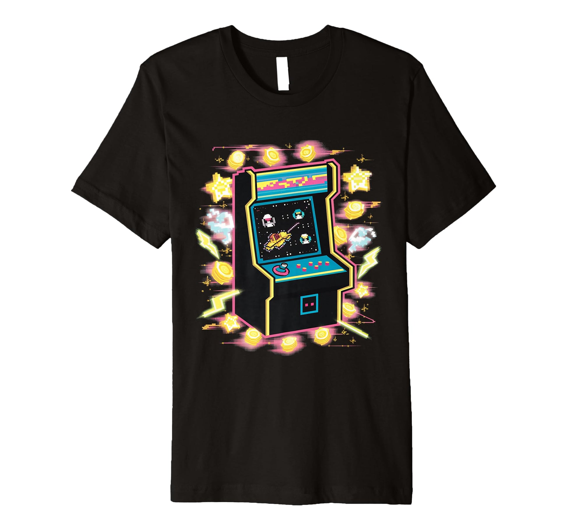 Pixel Art Arcade Machine Gaming T-Shirt - Fun Novelty Design for Adults - T-Shirt, Sweatshirt, Hoodie