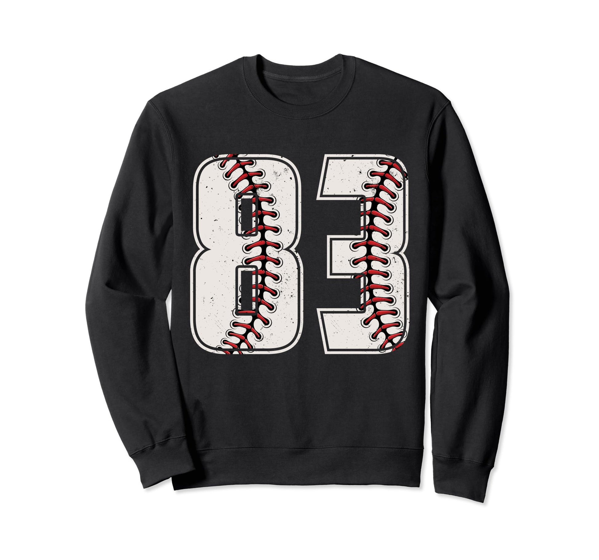 Baseball Player Number 83 Eighty Sweatshirt - Fun Novelty Design Unisex - T-Shirt, Sweatshirt, Hoodie