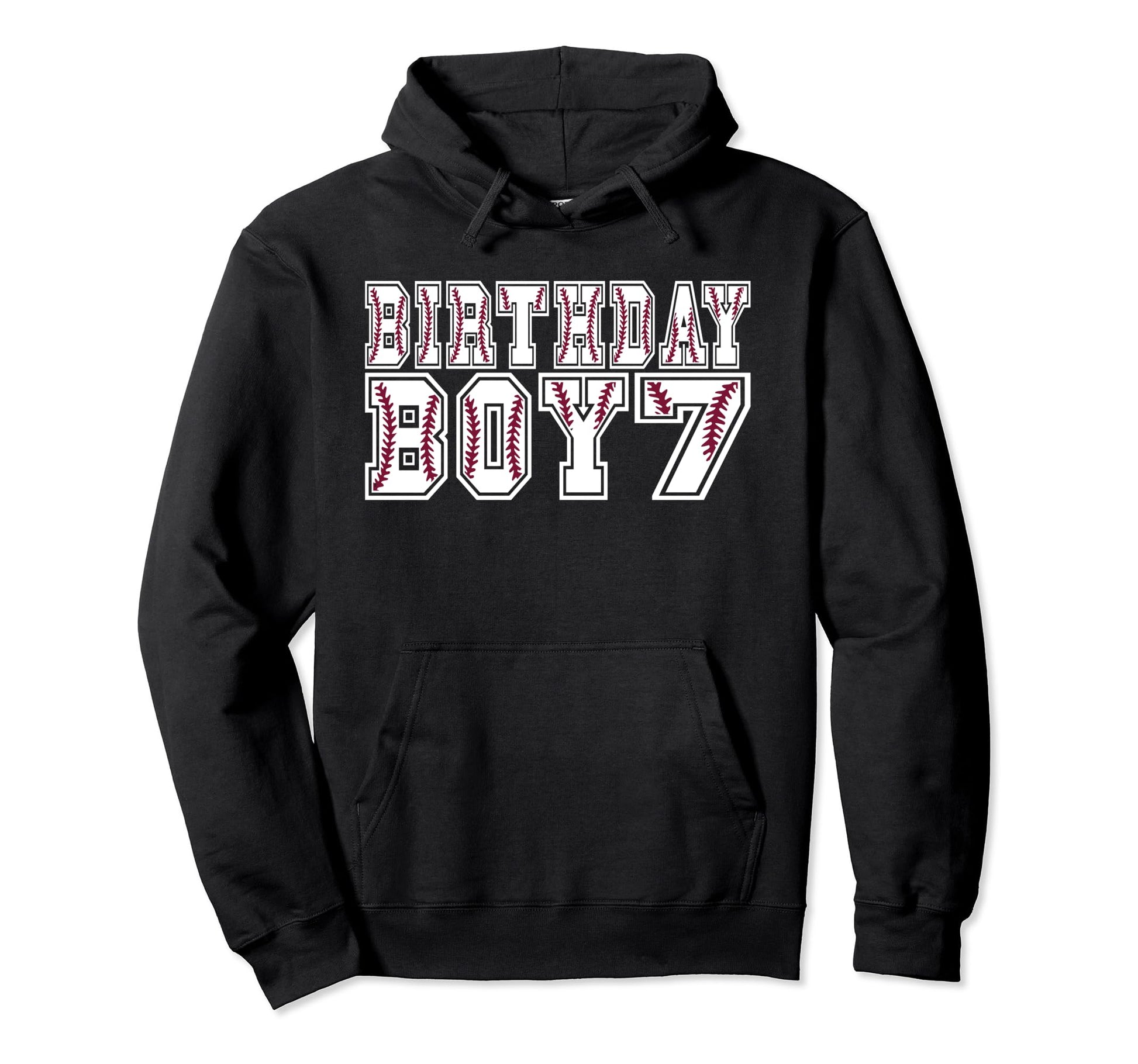 7Th Birthday 7 Years Old Baseball Theme Hoodie - Unique Graphic Unisex - T-Shirt, Sweatshirt, Hoodie
