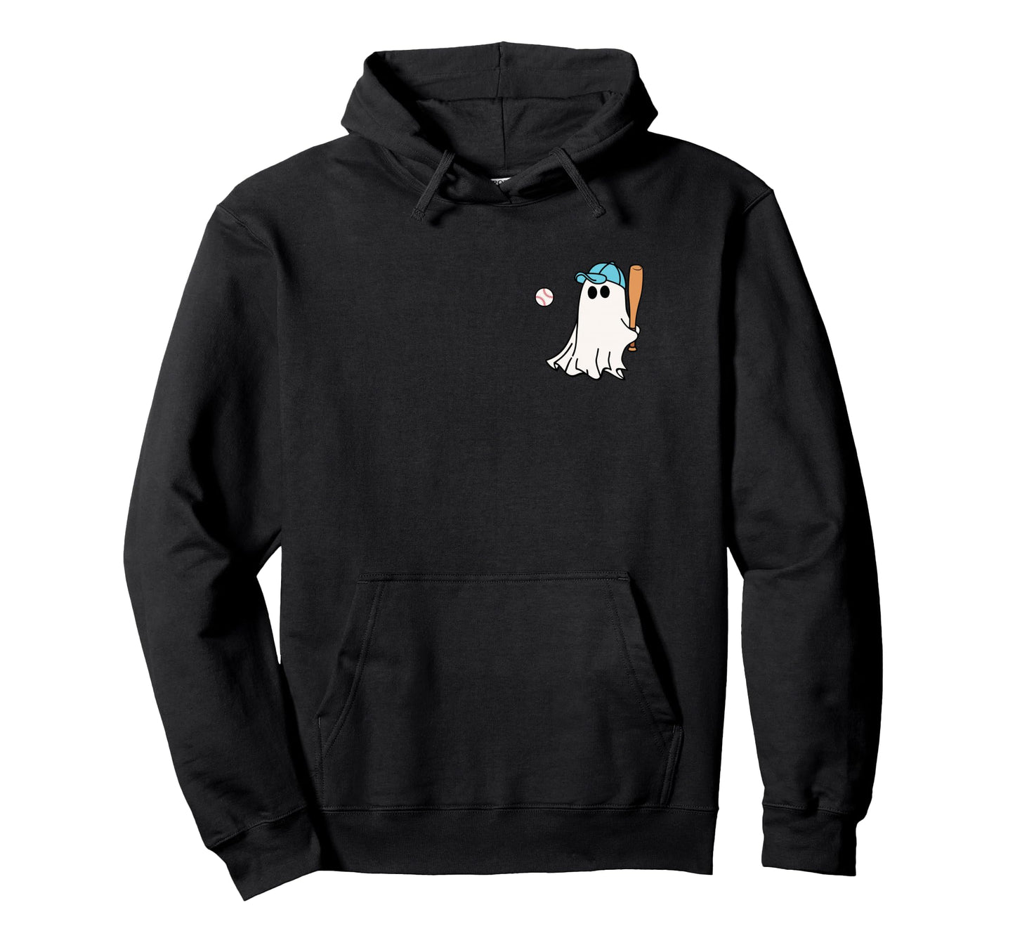 Baseball Halloween Baseball Ghost Hoodie - Graphic Print Men Women - T-Shirt, Sweatshirt, Hoodie
