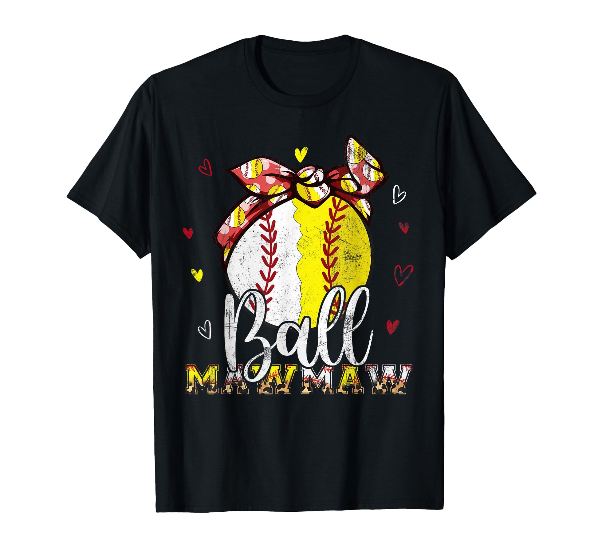 Softball Baseball Ball Mawmaw Bandana T-Shirt - Novelty Apparel Unisex - T-Shirt, Sweatshirt, Hoodie