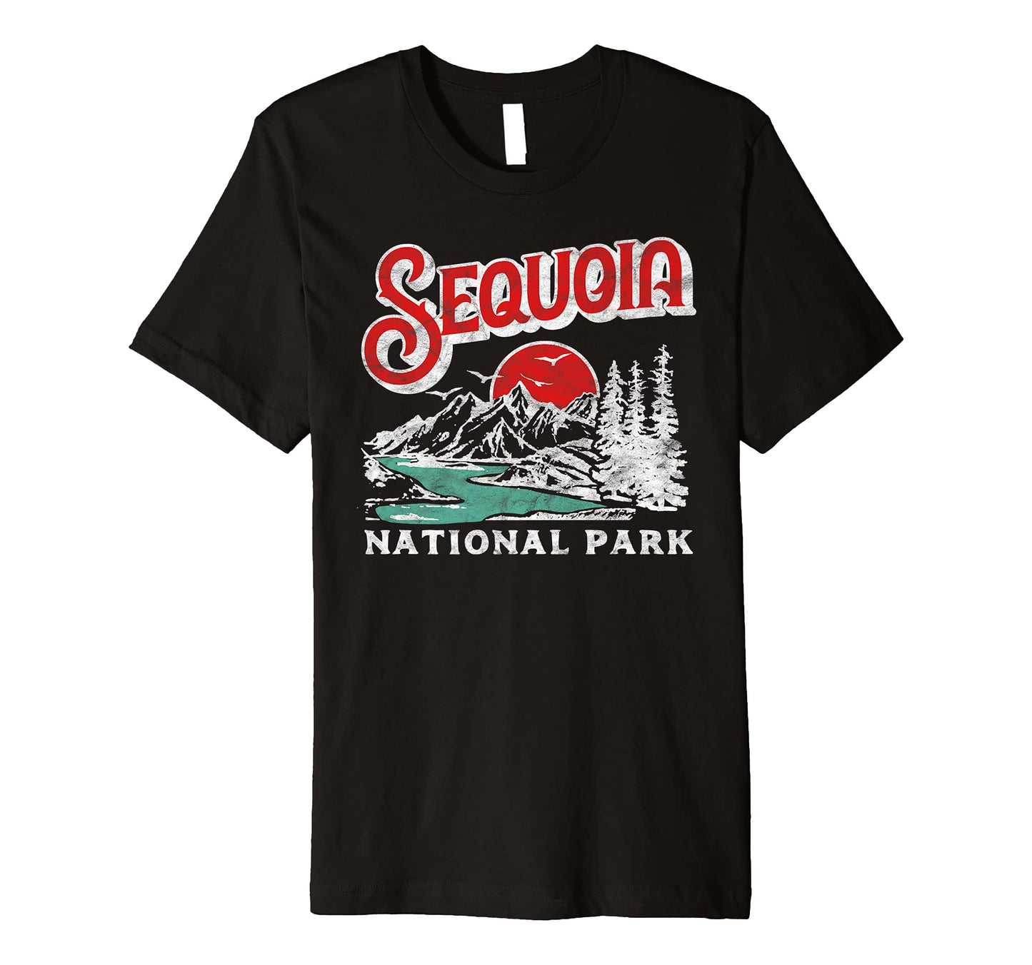 Sequoia National Park 80S California T-Shirt - Minimalist Print for Adults - T-Shirt, Sweatshirt, Hoodie