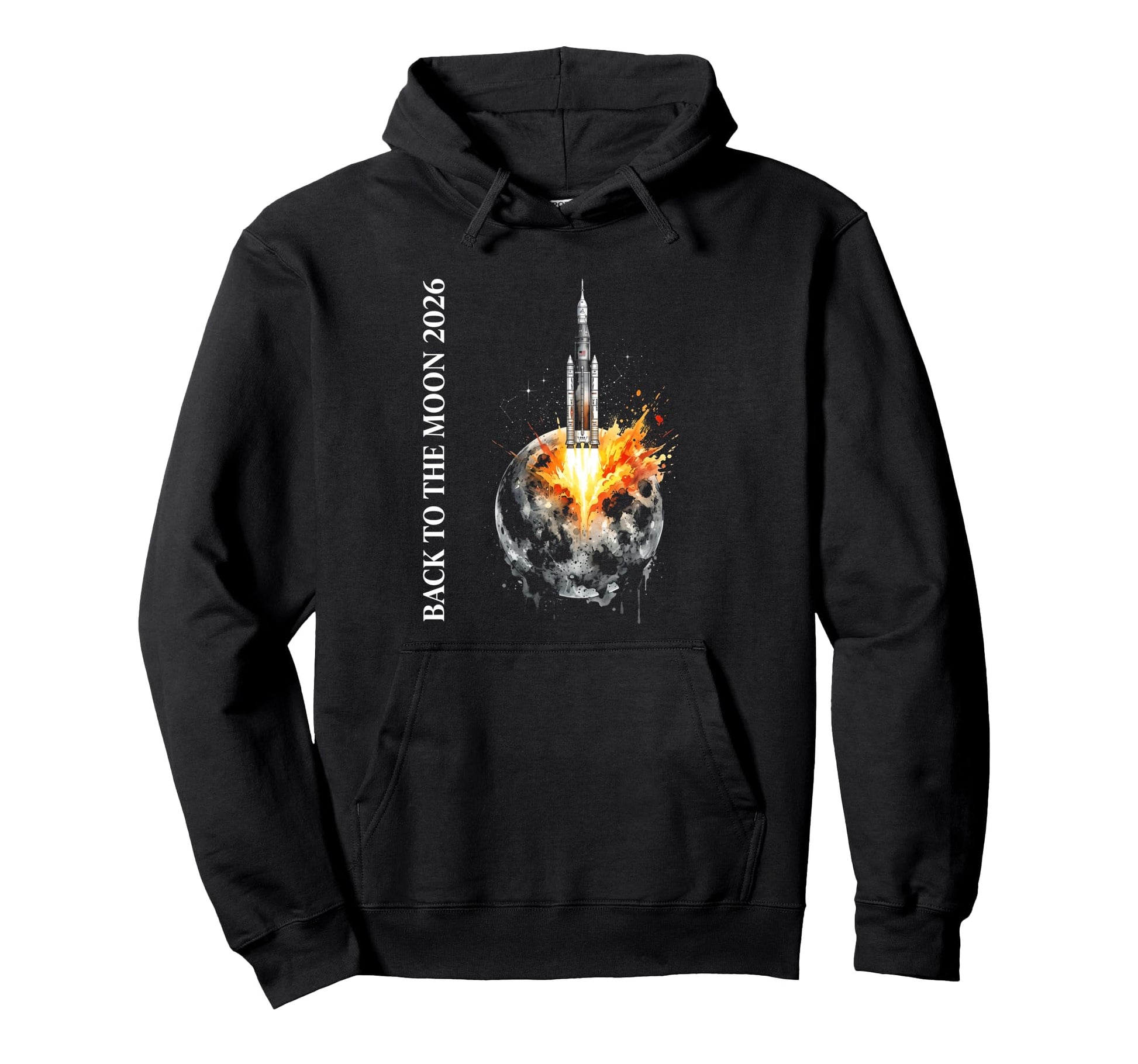 Back To Moon 2026 Funny Astronaut Space Hoodie - Novelty Apparel Unisex - T-Shirt, Sweatshirt, Hoodie