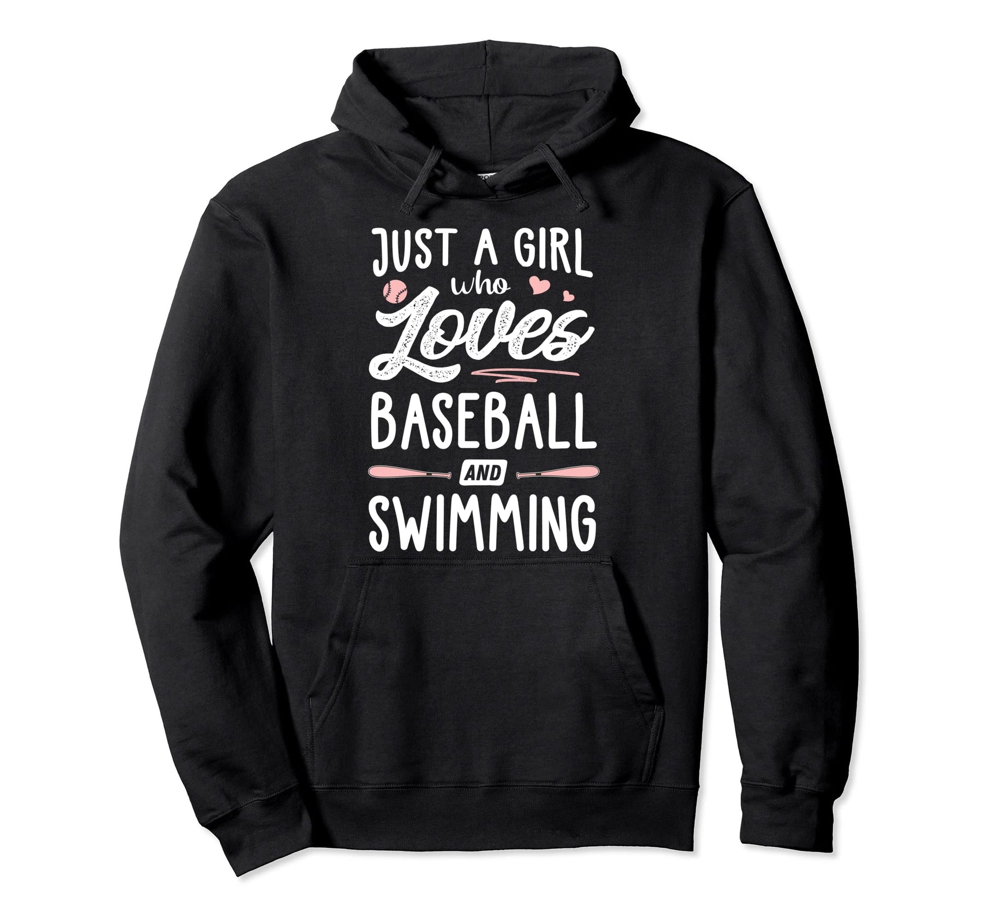Just Who Loves Baseball And Swimming Gift Hoodie - Streetwear Style Unisex - T-Shirt, Sweatshirt, Hoodie
