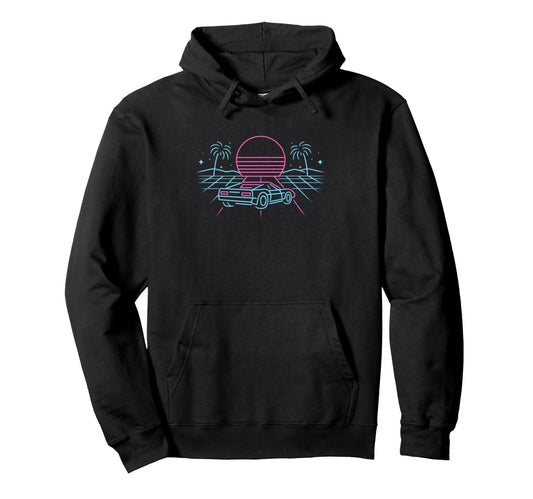 80S Synthwave Hoodie - Aesthetic Graphic Men Women - T-Shirt, Sweatshirt, Hoodie
