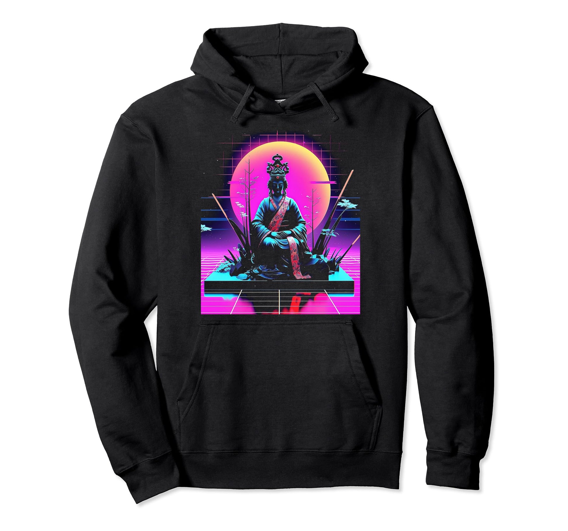 Vaporwave Geisha 80S Synthwave 10 Hoodie - Fun Novelty Design Men Women - T-Shirt, Sweatshirt, Hoodie
