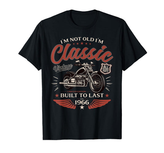 60Th Birthday Gift Motorcycle T-Shirt - Novelty Apparel for Adults - T-Shirt, Sweatshirt, Hoodie
