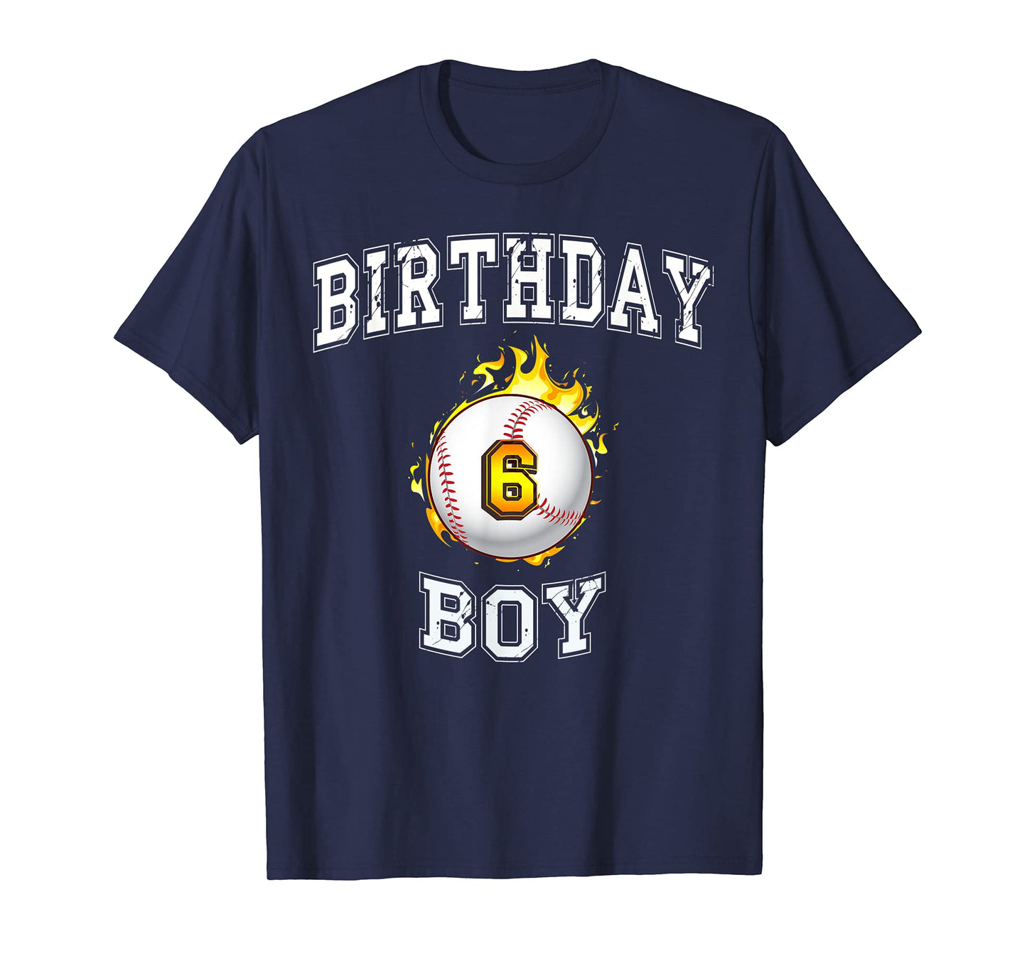 6Th Birthday Baseball 6 Years Old T-Shirt - Unique Graphic Men Women - T-Shirt, Sweatshirt, Hoodie