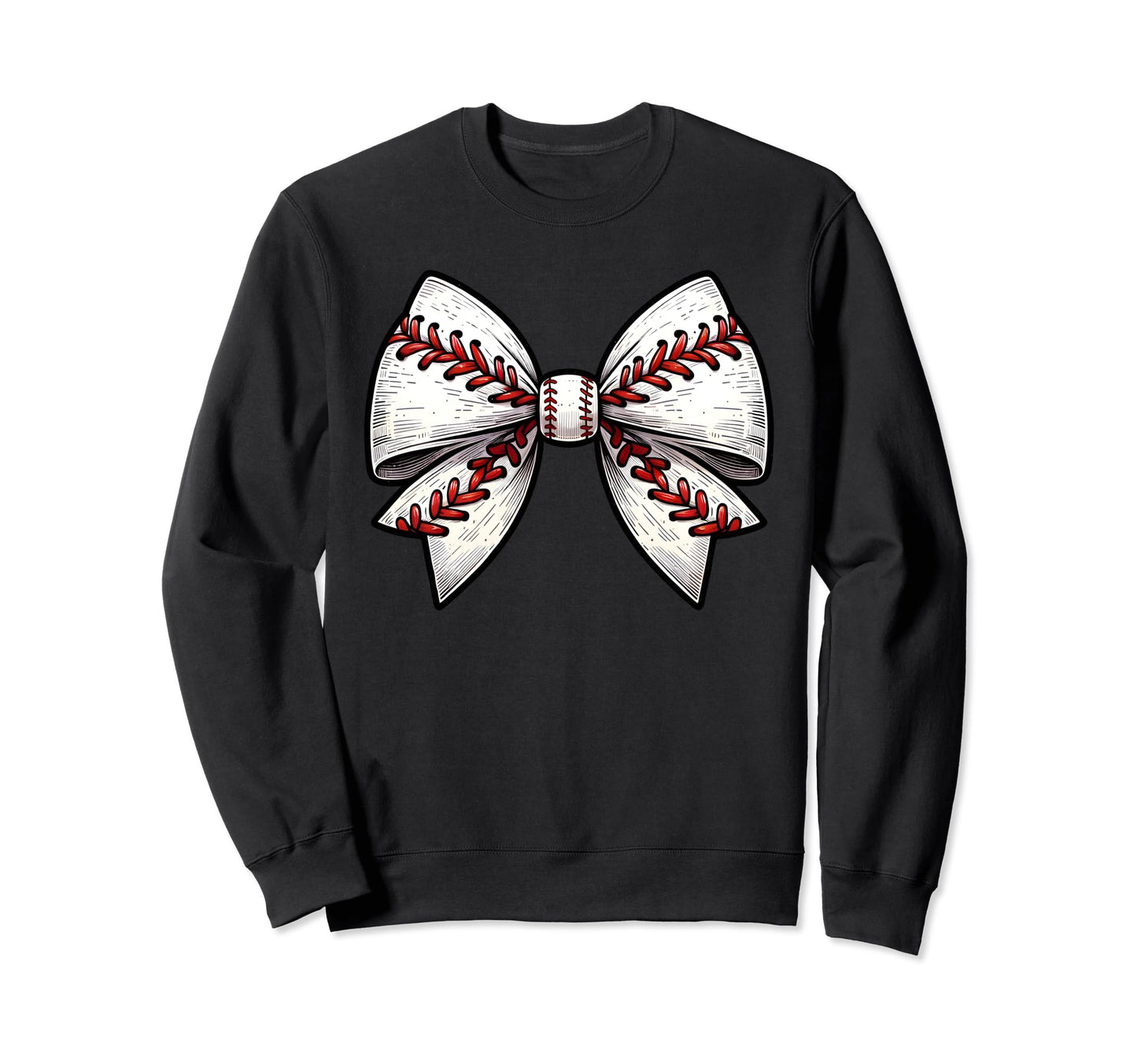 Baseball Bow Baseball Mom Mothers Sweatshirt - Streetwear Style Men Women - T-Shirt, Sweatshirt, Hoodie