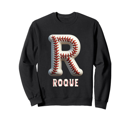 Baseball Home Run Mael Initial Sweatshirt - Custom Art Print for Adults - T-Shirt, Sweatshirt, Hoodie