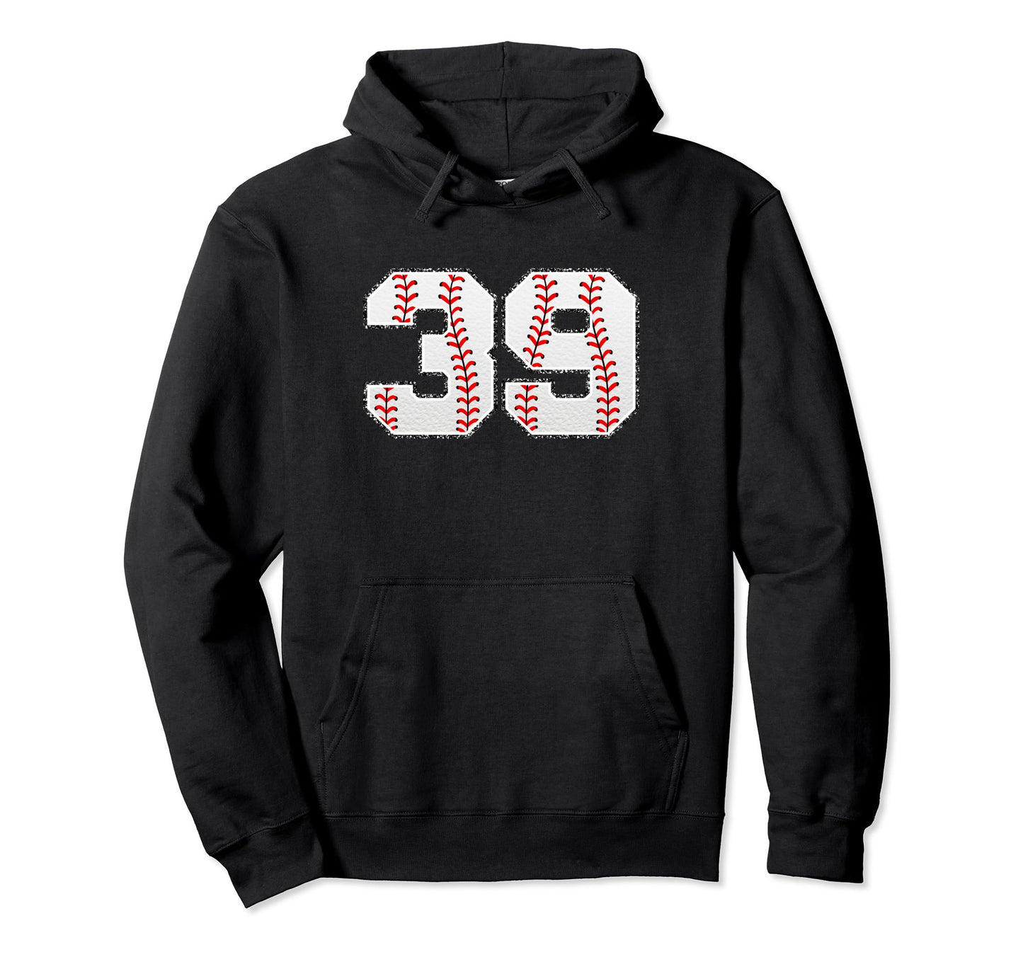 Number 39 Baseball Distressed Number Hoodie - Novelty Apparel Men Women - T-Shirt, Sweatshirt, Hoodie