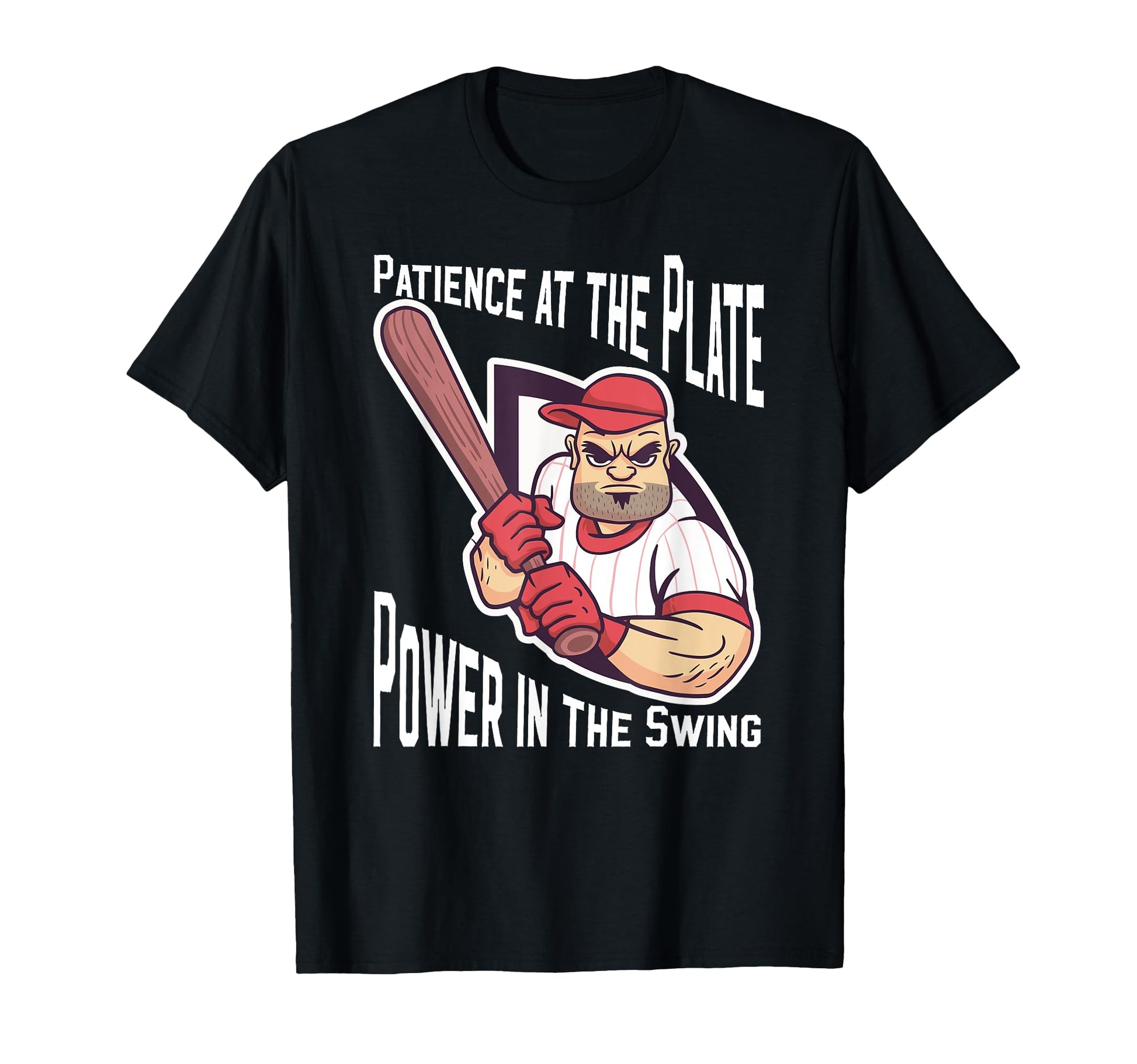 Patience Plate Power Swing Baseball T-Shirt - Streetwear Style Men Women - T-Shirt, Sweatshirt, Hoodie