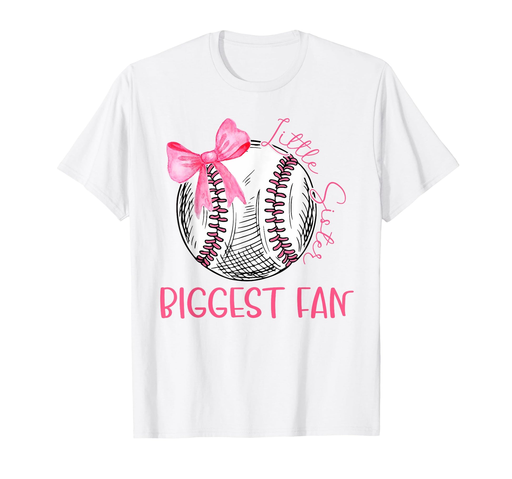 Baseball Sister Coquette Bow Ball T-Shirt - Casual Everyday Wear Unisex - T-Shirt, Sweatshirt, Hoodie