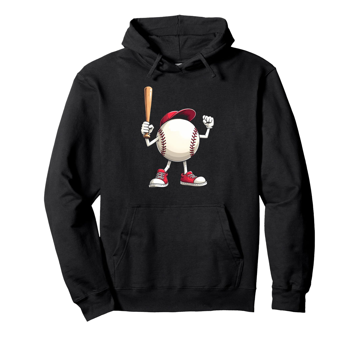 Baseball Playful Home Run Star Hoodie - Minimalist Print Unisex - T-Shirt, Sweatshirt, Hoodie
