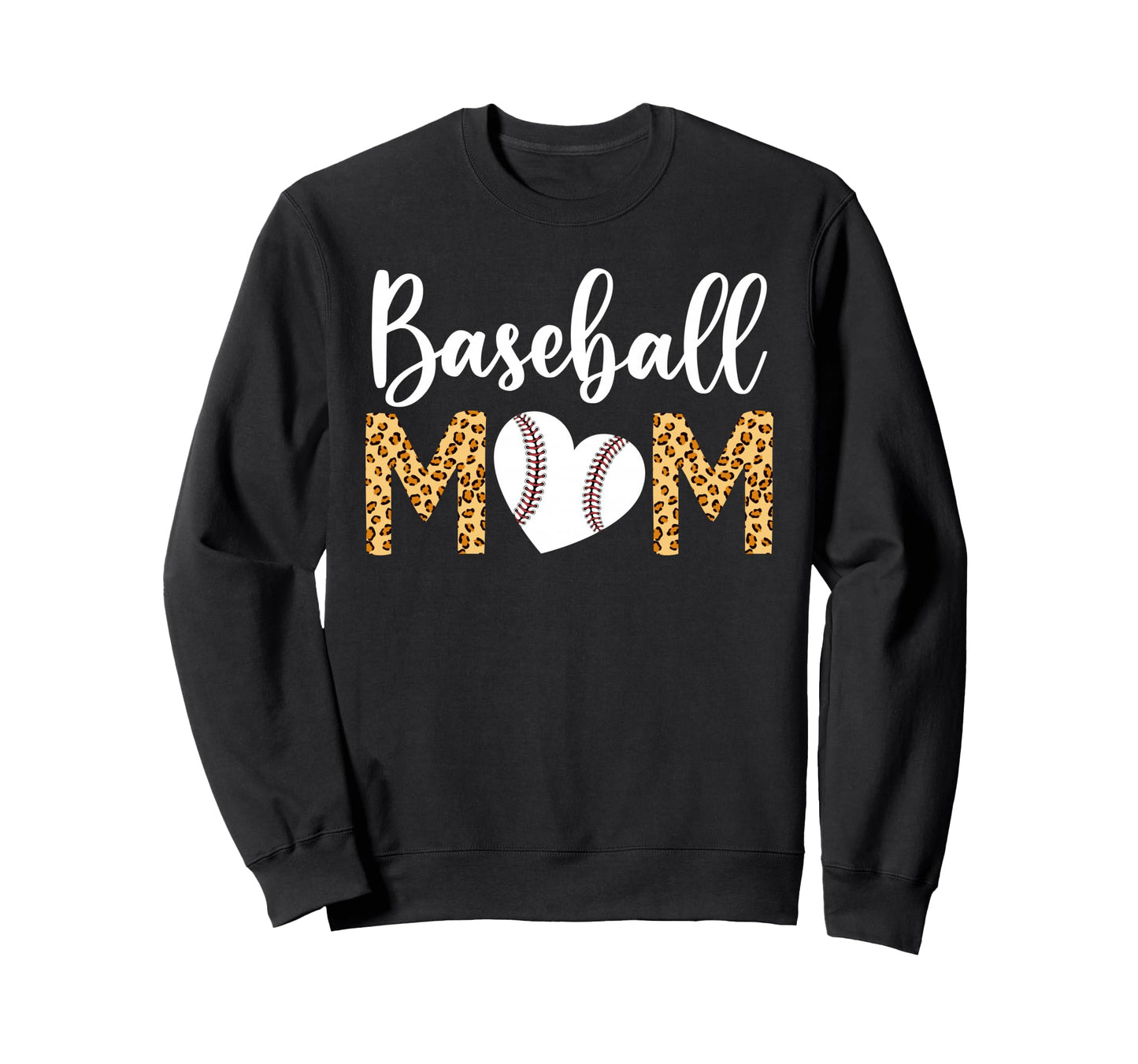 Baseball Mom Mothers Day Leopard Sweatshirt - Graphic Print Men Women - T-Shirt, Sweatshirt, Hoodie
