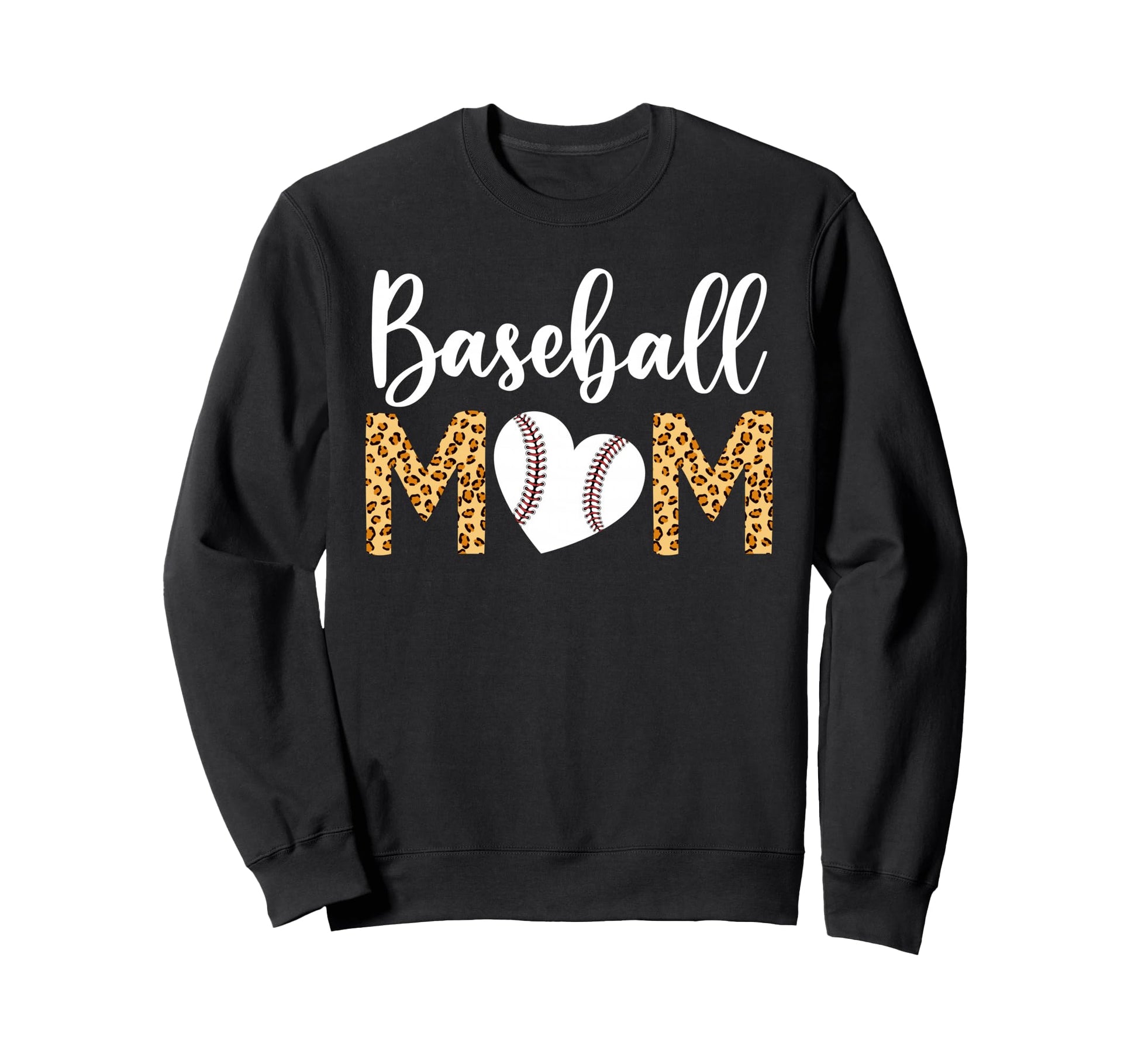 Baseball Mom Mothers Day Leopard Sweatshirt - Graphic Print Men Women - T-Shirt, Sweatshirt, Hoodie