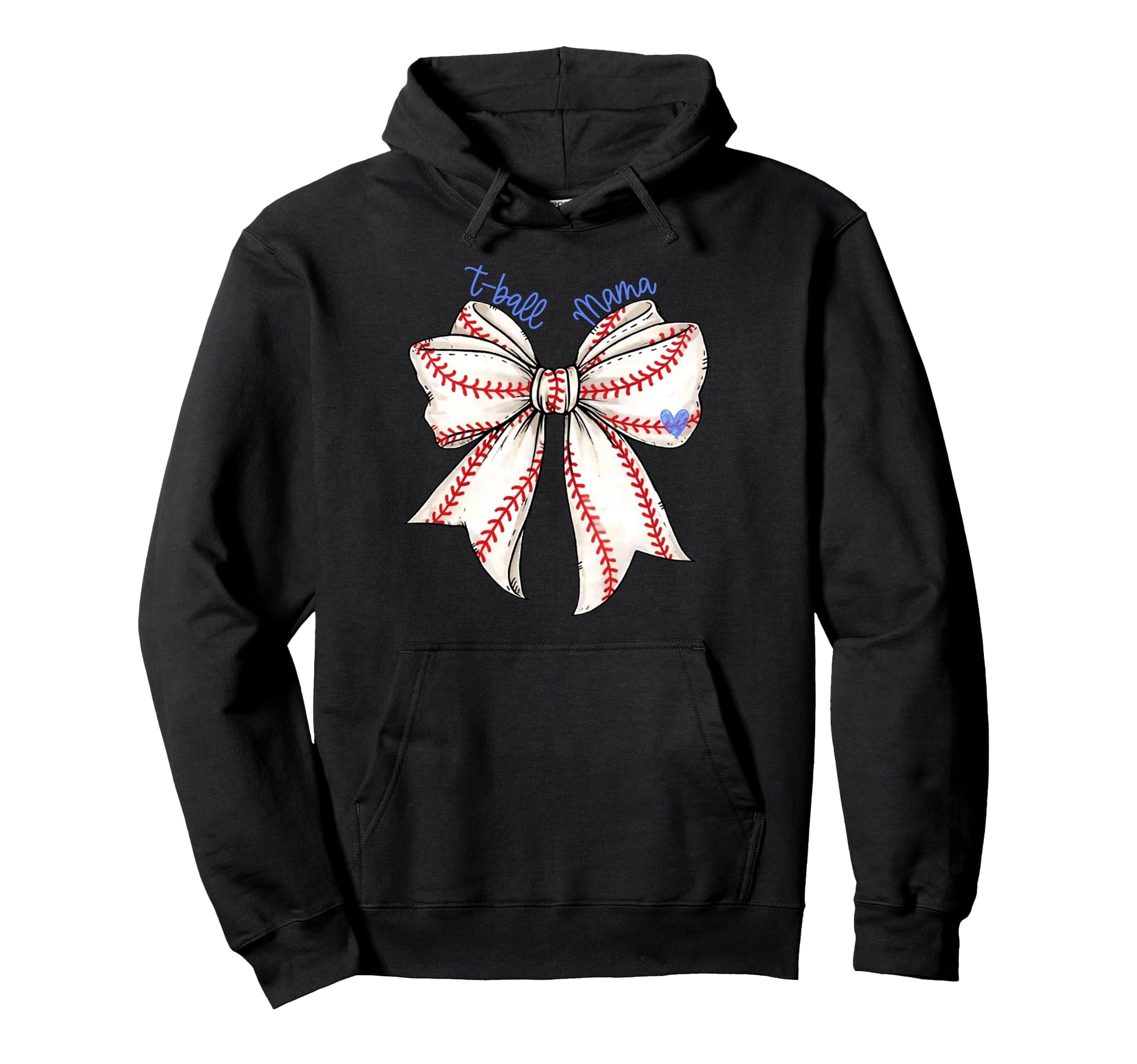 T Ball Baseball Mama Mom Coquette Hoodie - Fun Novelty Design for Adults - T-Shirt, Sweatshirt, Hoodie