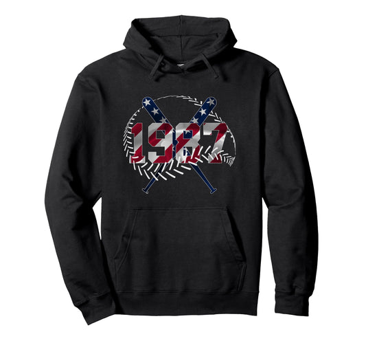 38Th Birthday Baseball 1987 Hoodie - Custom Art Print Men Women - T-Shirt, Sweatshirt, Hoodie