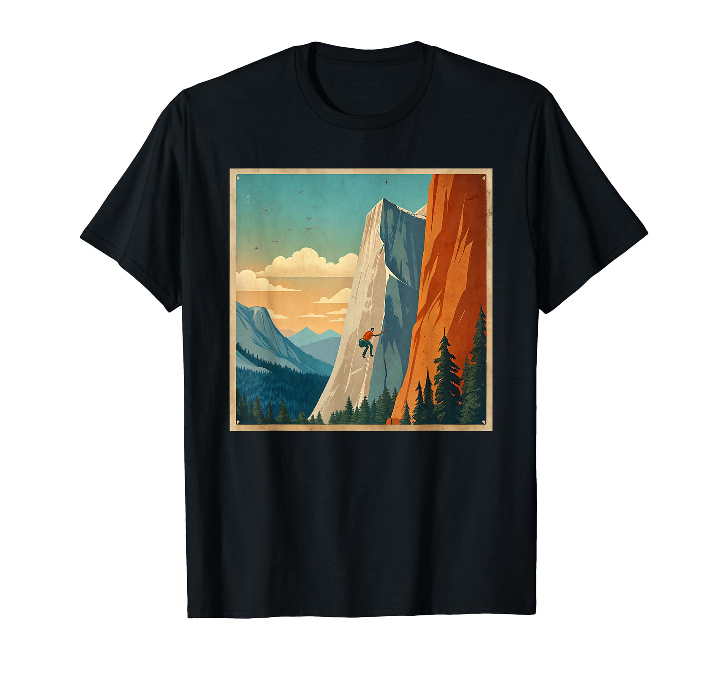 Climbing Postcard T-Shirt - Graphic Print for Adults - T-Shirt, Sweatshirt, Hoodie