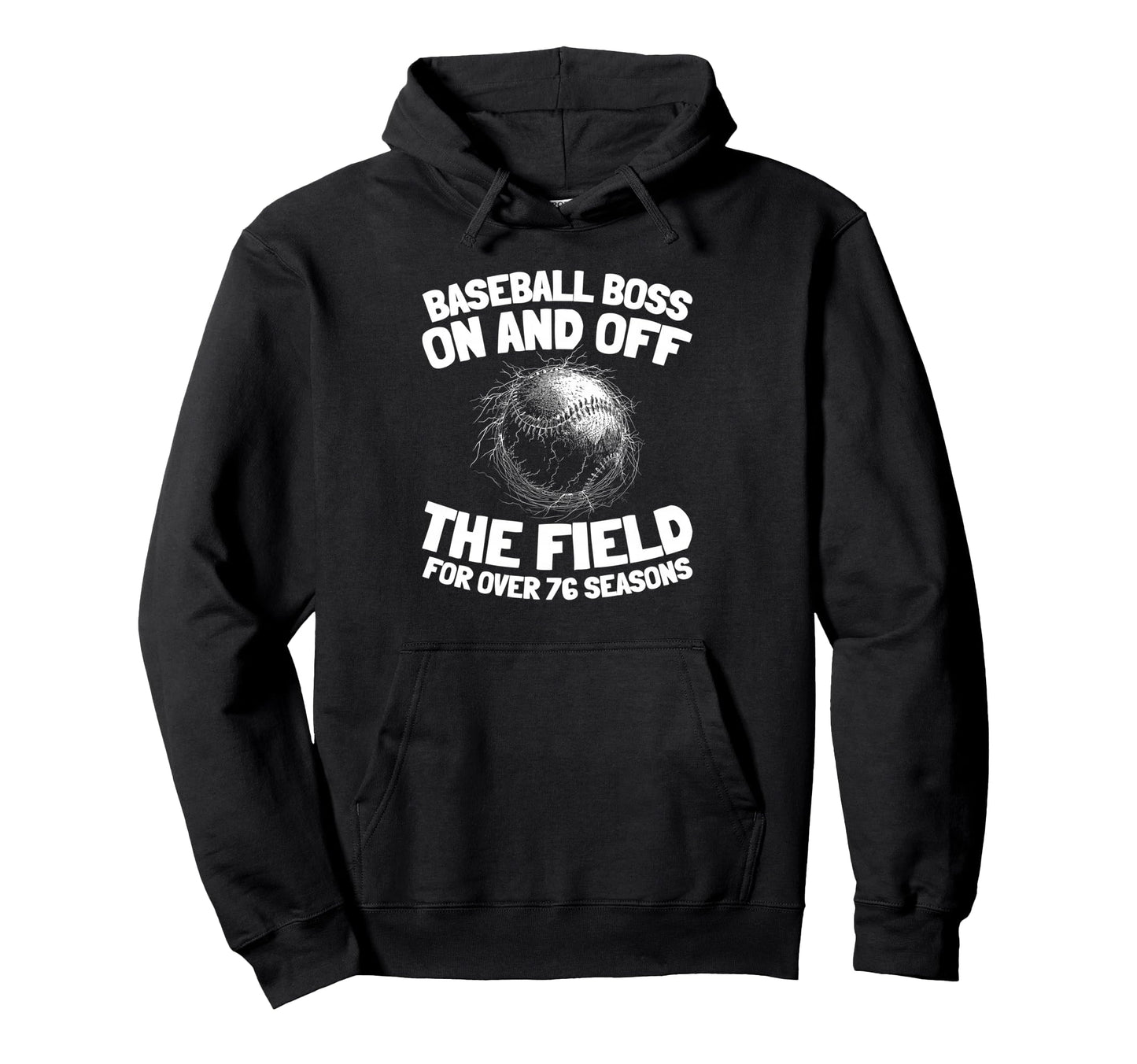 76 Years Old Team Sport Baseball Hoodie - Minimalist Print Men Women - T-Shirt, Sweatshirt, Hoodie